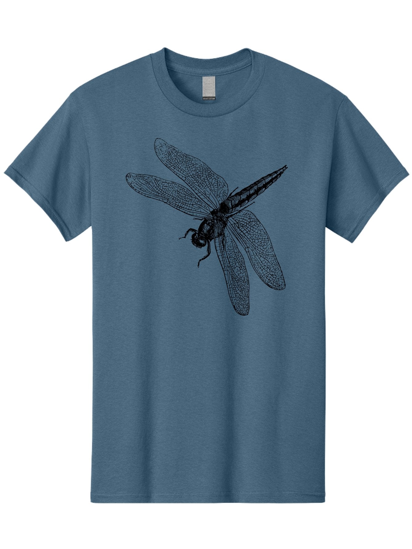 Dragonfly-1 Men'S Graphic Tee, 100% Cotton, Comfortable Casual Summer Wear, Machine Washable, Dragonfly Wings, Insect Art, Detailed Illustration, Black And Green, Wingspan, Dragonfly Species, Insect Anatomy, Delicate Patterns Aab528 9