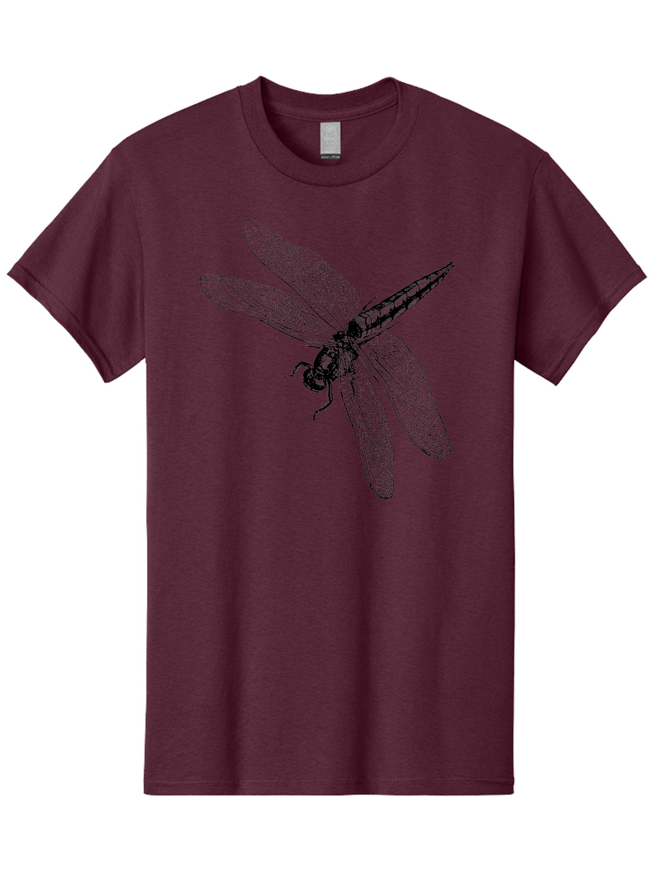 Dragonfly-1 Men'S Graphic Tee, 100% Cotton, Comfortable Casual Summer Wear, Machine Washable, Dragonfly Wings, Insect Art, Detailed Illustration, Black And Green, Wingspan, Dragonfly Species, Insect Anatomy, Delicate Patterns Aab528 5
