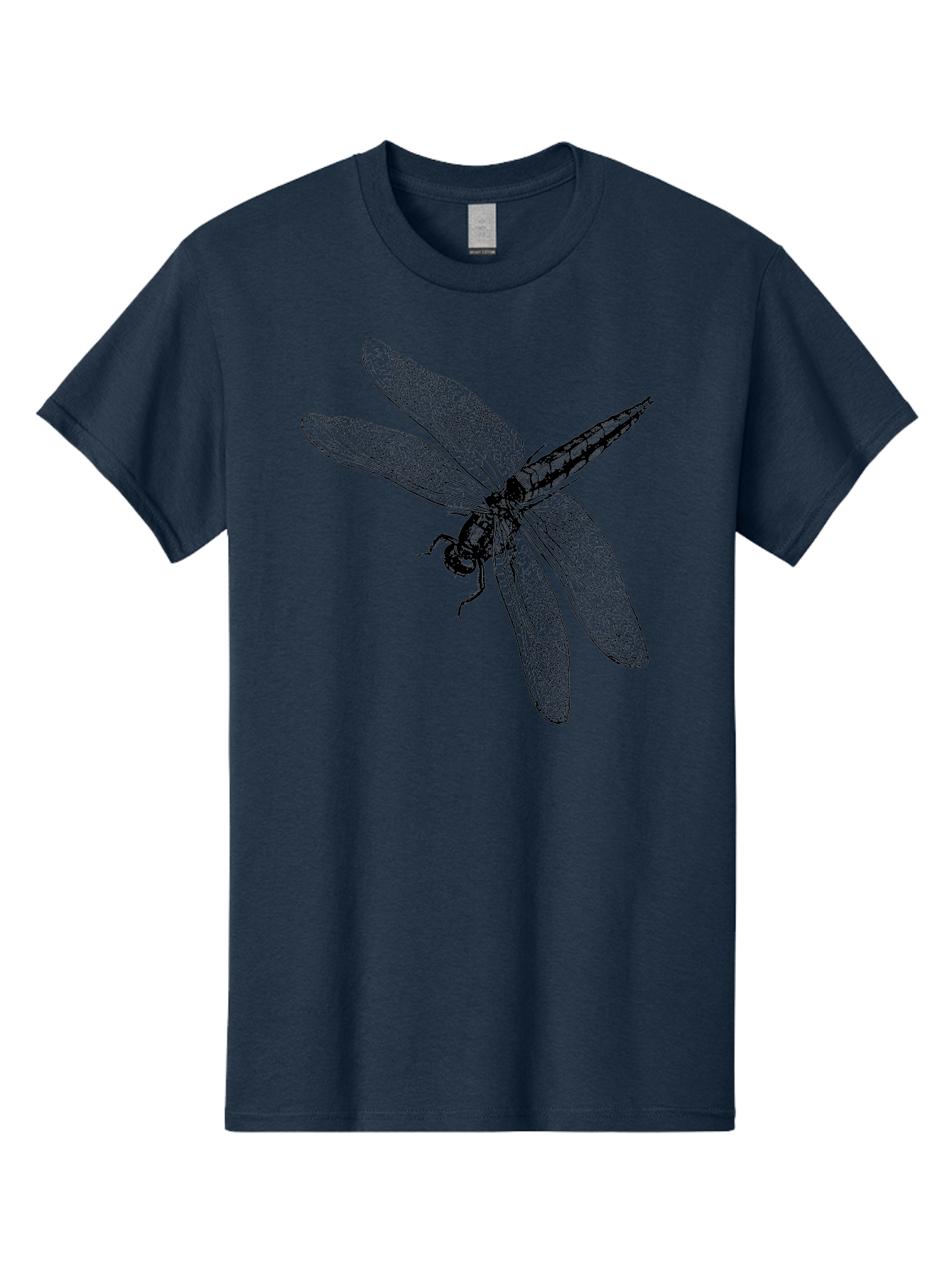 Dragonfly-1 Men'S Graphic Tee, 100% Cotton, Comfortable Casual Summer Wear, Machine Washable, Dragonfly Wings, Insect Art, Detailed Illustration, Black And Green, Wingspan, Dragonfly Species, Insect Anatomy, Delicate Patterns Aab528 19