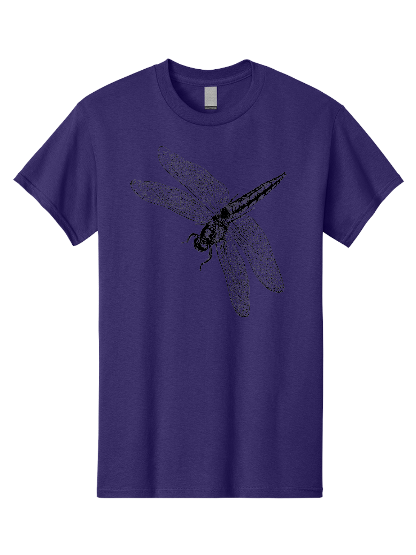 Dragonfly-1 Men'S Graphic Tee, 100% Cotton, Comfortable Casual Summer Wear, Machine Washable, Dragonfly Wings, Insect Art, Detailed Illustration, Black And Green, Wingspan, Dragonfly Species, Insect Anatomy, Delicate Patterns Aab528 27