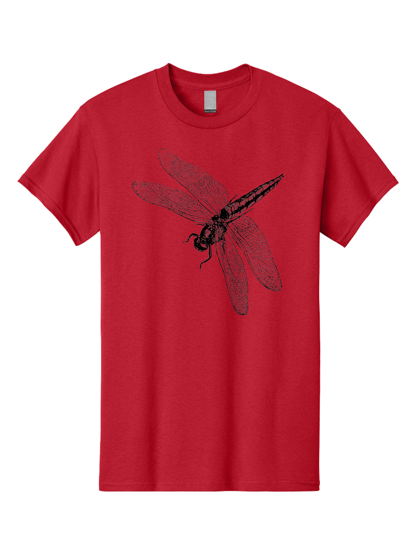 Dragonfly-1 Men'S Graphic Tee, 100% Cotton, Comfortable Casual Summer Wear, Machine Washable, Dragonfly Wings, Insect Art, Detailed Illustration, Black And Green, Wingspan, Dragonfly Species, Insect Anatomy, Delicate Patterns Aab528 13
