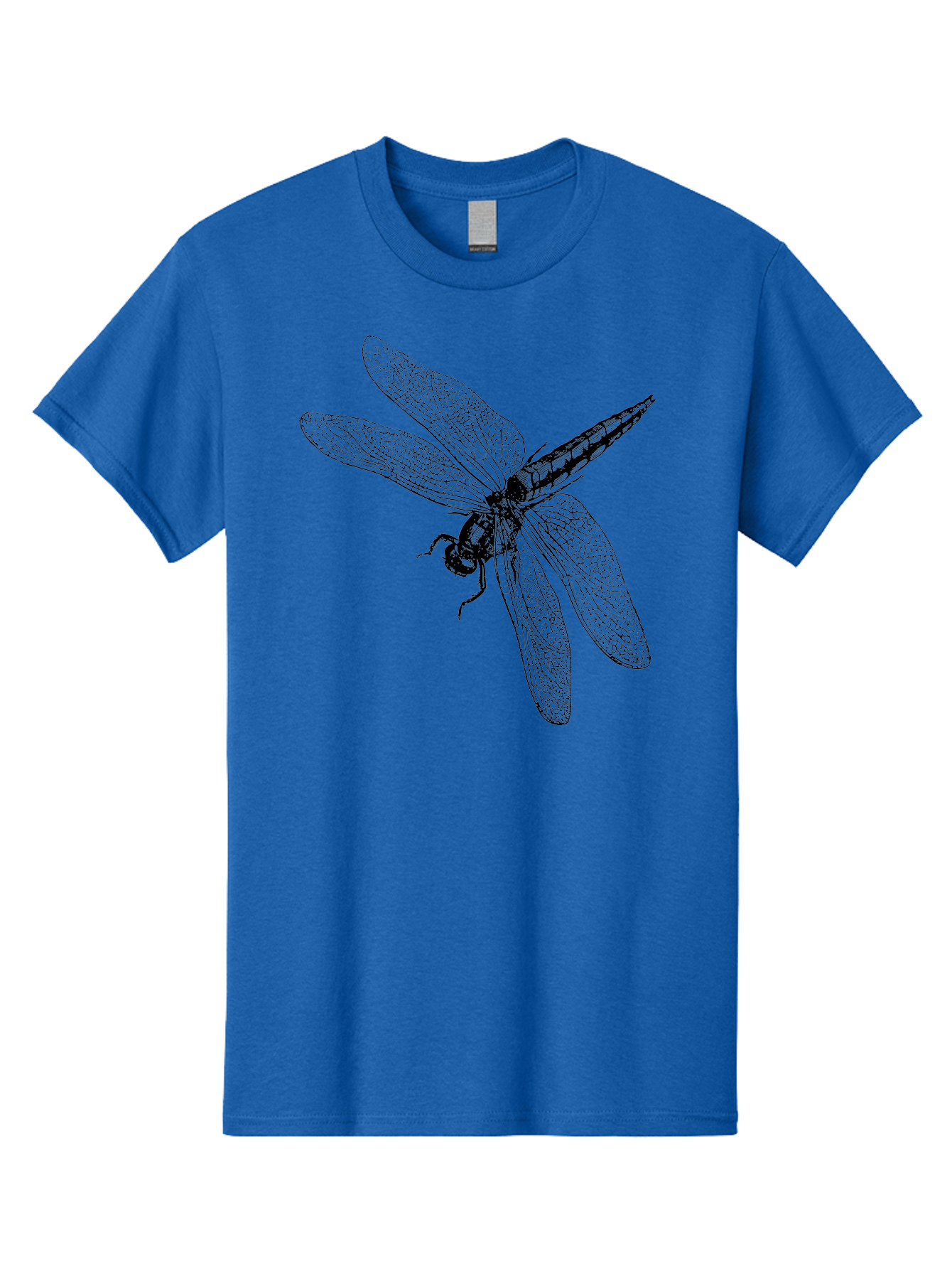 Dragonfly-1 Men'S Graphic Tee, 100% Cotton, Comfortable Casual Summer Wear, Machine Washable, Dragonfly Wings, Insect Art, Detailed Illustration, Black And Green, Wingspan, Dragonfly Species, Insect Anatomy, Delicate Patterns Aab528 3