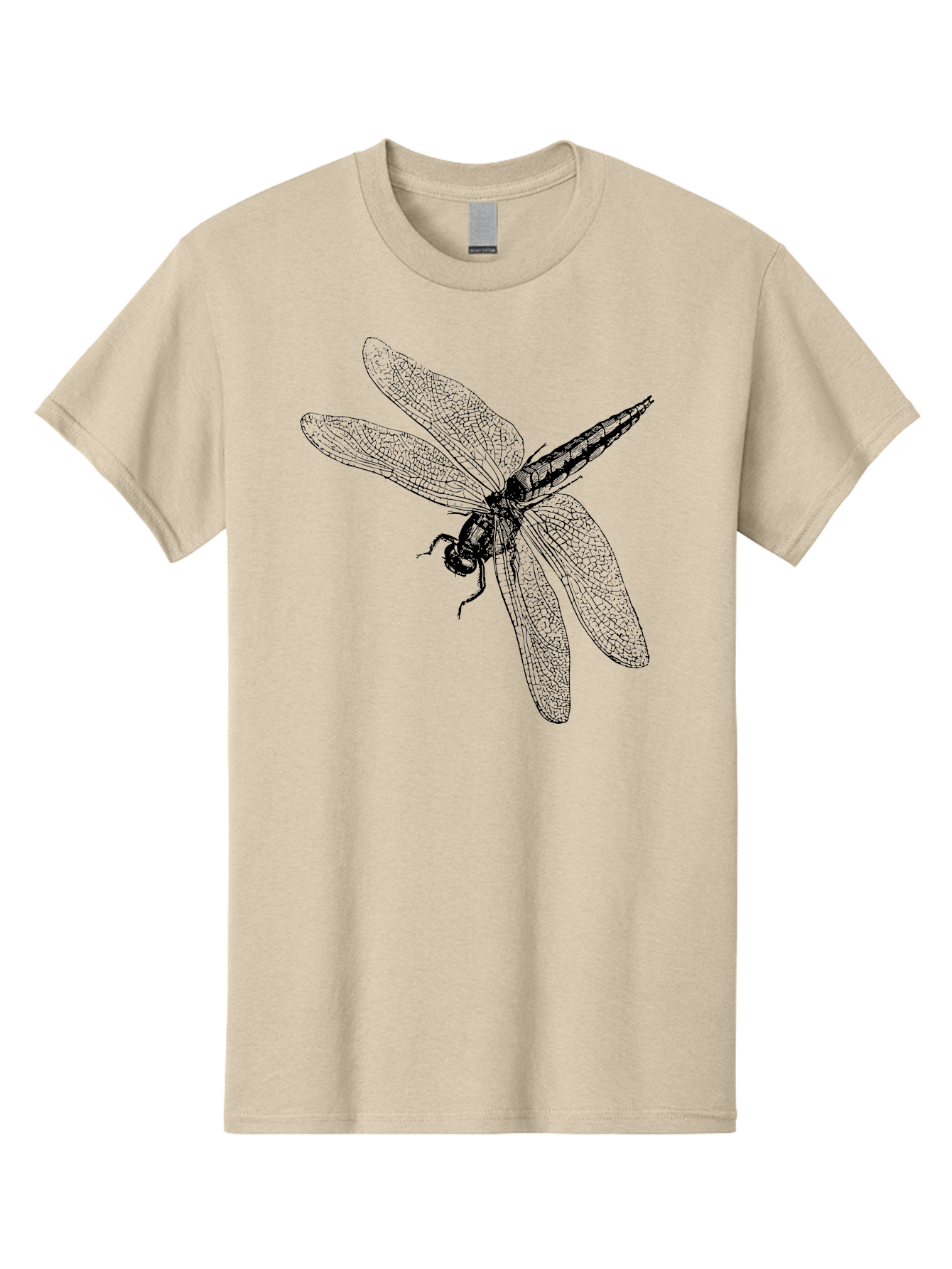 Dragonfly-1 Men'S Graphic Tee, 100% Cotton, Comfortable Casual Summer Wear, Machine Washable, Dragonfly Wings, Insect Art, Detailed Illustration, Black And Green, Wingspan, Dragonfly Species, Insect Anatomy, Delicate Patterns Aab528 17