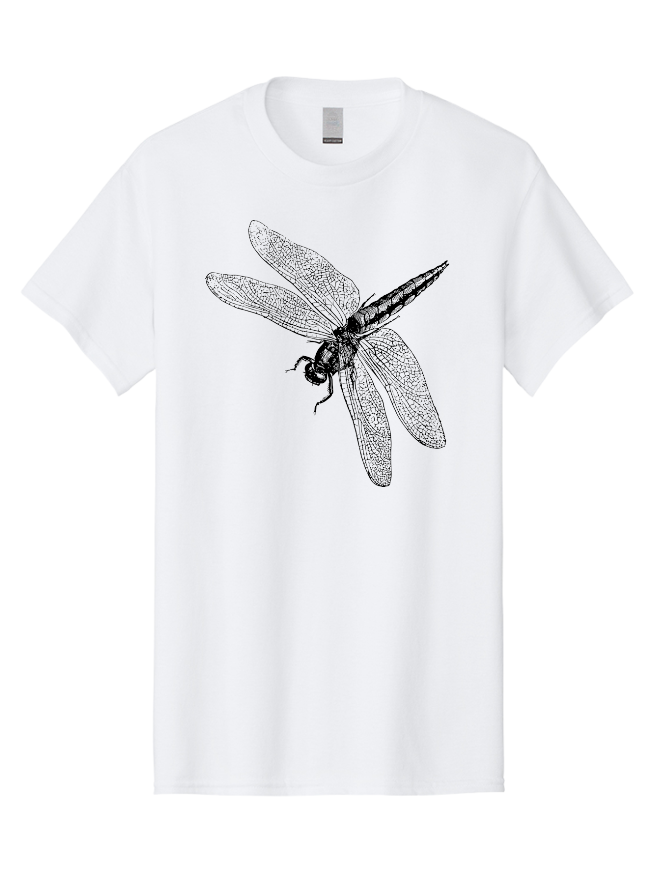 Dragonfly-1 Men'S Graphic Tee, 100% Cotton, Comfortable Casual Summer Wear, Machine Washable, Dragonfly Wings, Insect Art, Detailed Illustration, Black And Green, Wingspan, Dragonfly Species, Insect Anatomy, Delicate Patterns Aab528 23
