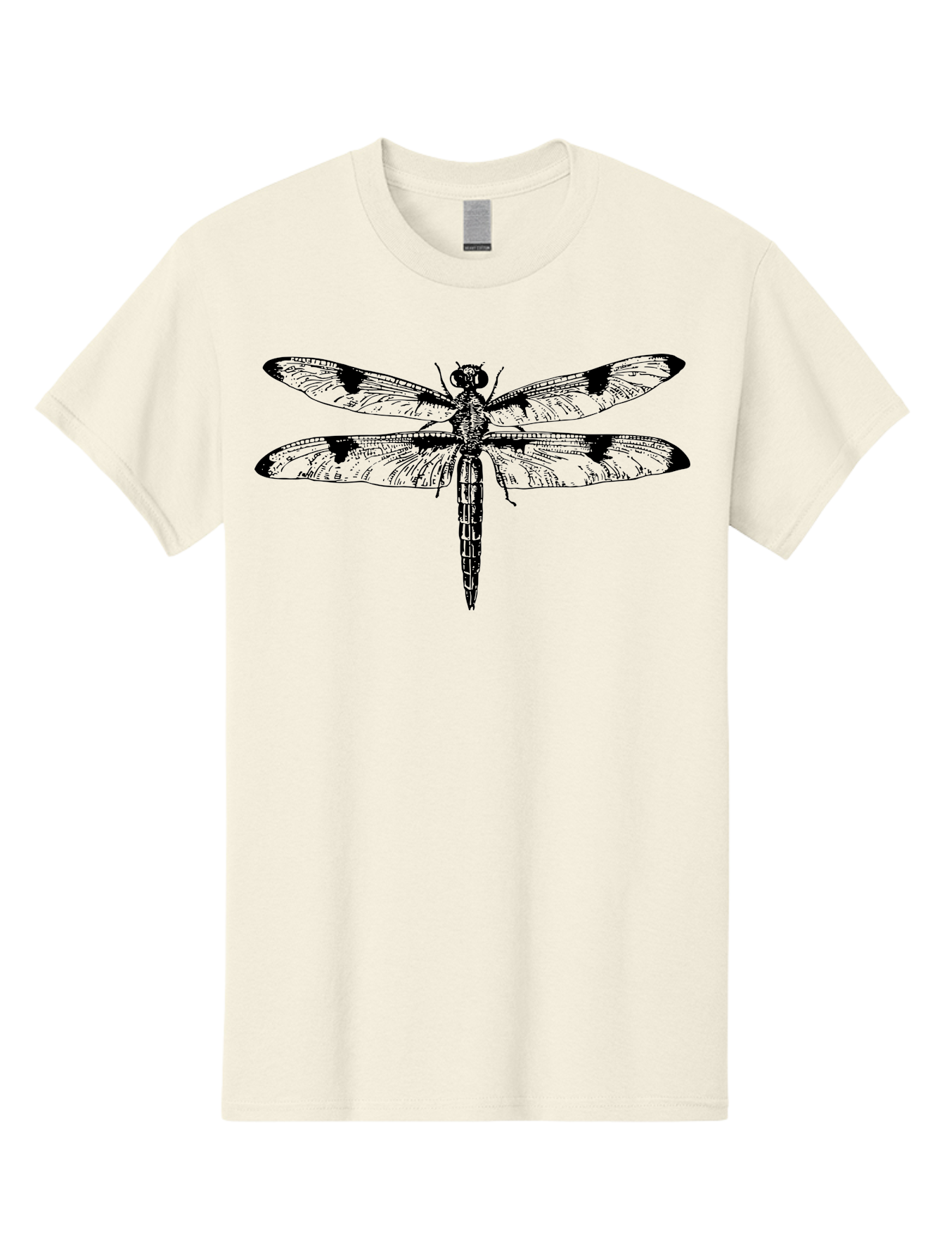 Dragonfly Men'S Graphic Tee, 100% Cotton, Comfortable Casual Summer Wear, Machine Washable, Black And White Dragonfly Art, Insect Illustration, Detailed Wings, Wildlife Artwork, Dragonfly Design, Nature Graphics Aab529 17