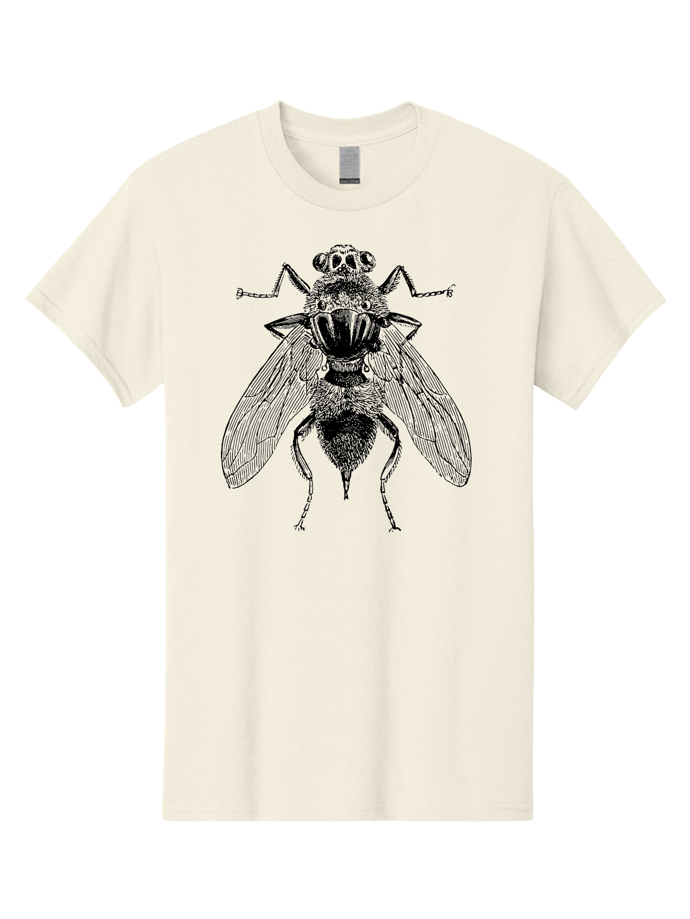Fly-With-Chains Men'S Graphic Tee, 100% Cotton, Comfortable Casual Summer Wear, Machine Washable, Fly Illustration, Insect Art, Entomology, Chained Fly, Symbolic Art, Surreal Imagery, Detailed Drawing, Wings, Insects In Chains, Aab533 17