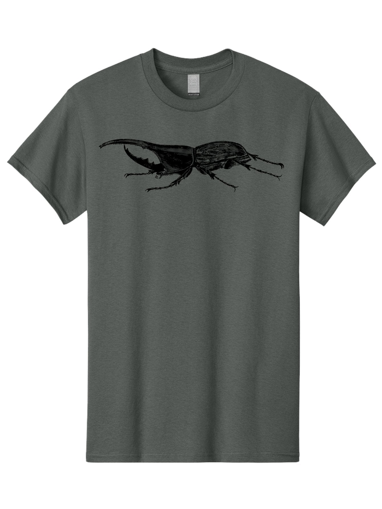 Giant-Stag-Beetle Men'S Graphic Tee, 100% Cotton, Comfortable Casual Summer Wear, Machine Washable, Giant Stag Beetle, Insect Silhouette, Wildlife Illustration, Entomology Art, Beetle Species, Dark Shadows, Detailed Insect, Insect Anatomy Aab535 13