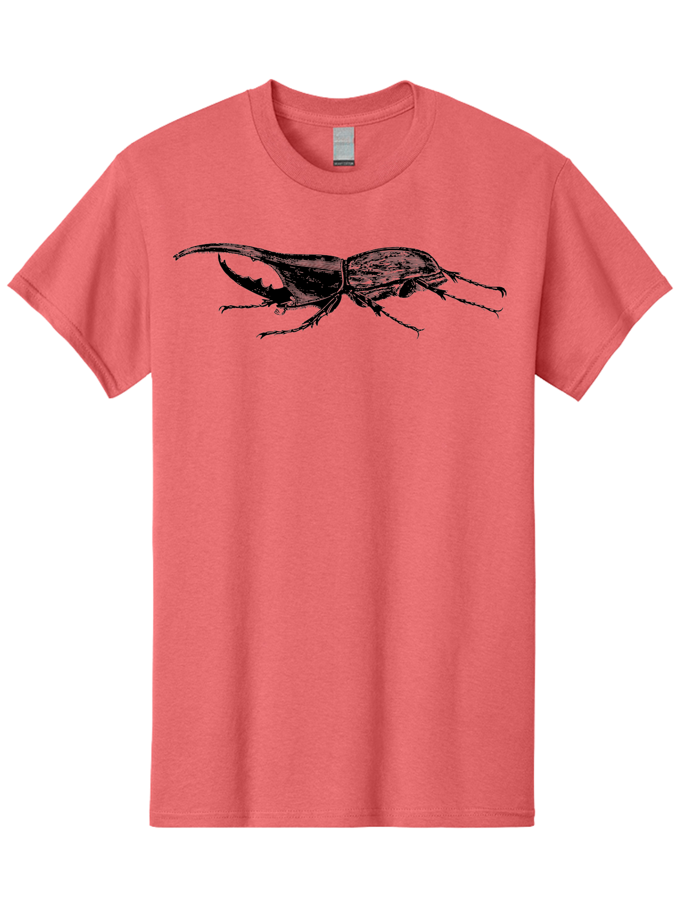 Giant-Stag-Beetle Men'S Graphic Tee, 100% Cotton, Comfortable Casual Summer Wear, Machine Washable, Giant Stag Beetle, Insect Silhouette, Wildlife Illustration, Entomology Art, Beetle Species, Dark Shadows, Detailed Insect, Insect Anatomy Aab535 5