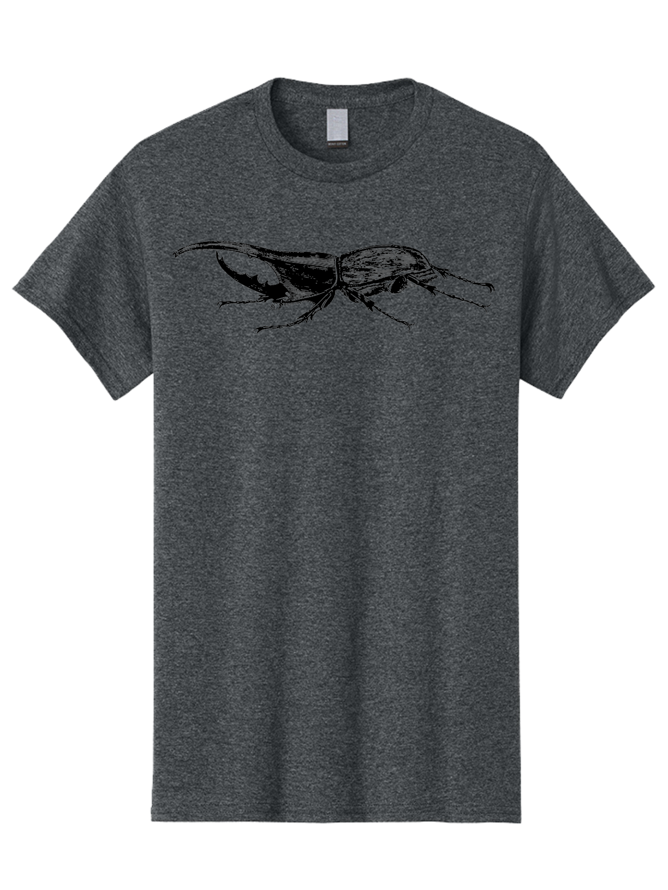 Giant-Stag-Beetle Men'S Graphic Tee, 100% Cotton, Comfortable Casual Summer Wear, Machine Washable, Giant Stag Beetle, Insect Silhouette, Wildlife Illustration, Entomology Art, Beetle Species, Dark Shadows, Detailed Insect, Insect Anatomy Aab535 7