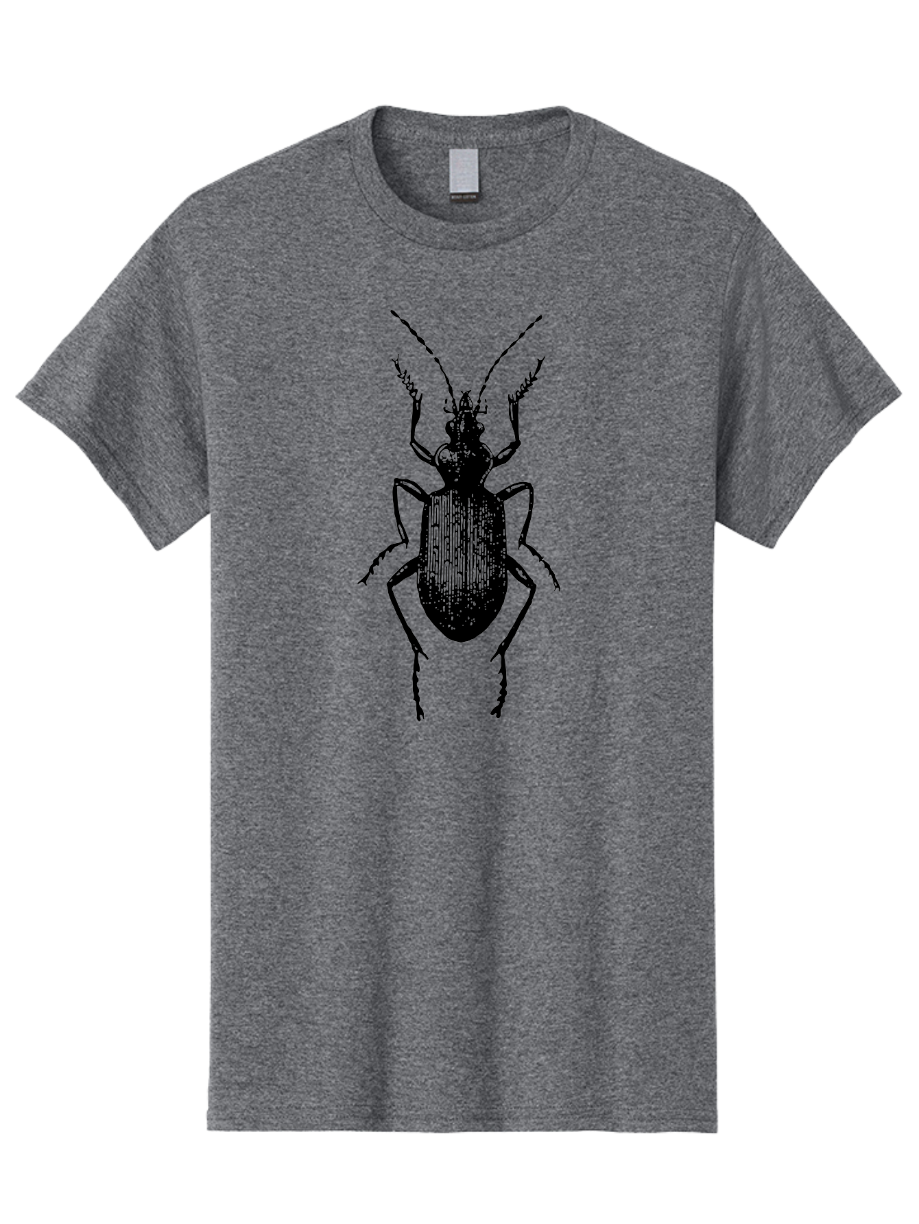 Ground-Beetle Men'S Graphic Tee, 100% Cotton, Comfortable Casual Summer Wear, Machine Washable, Black Beetle, Insect Silhouette, Detailed Illustration, Entomology Art, Bug Graphics, Six Legs, Antennae, Vector Design Aab538 9