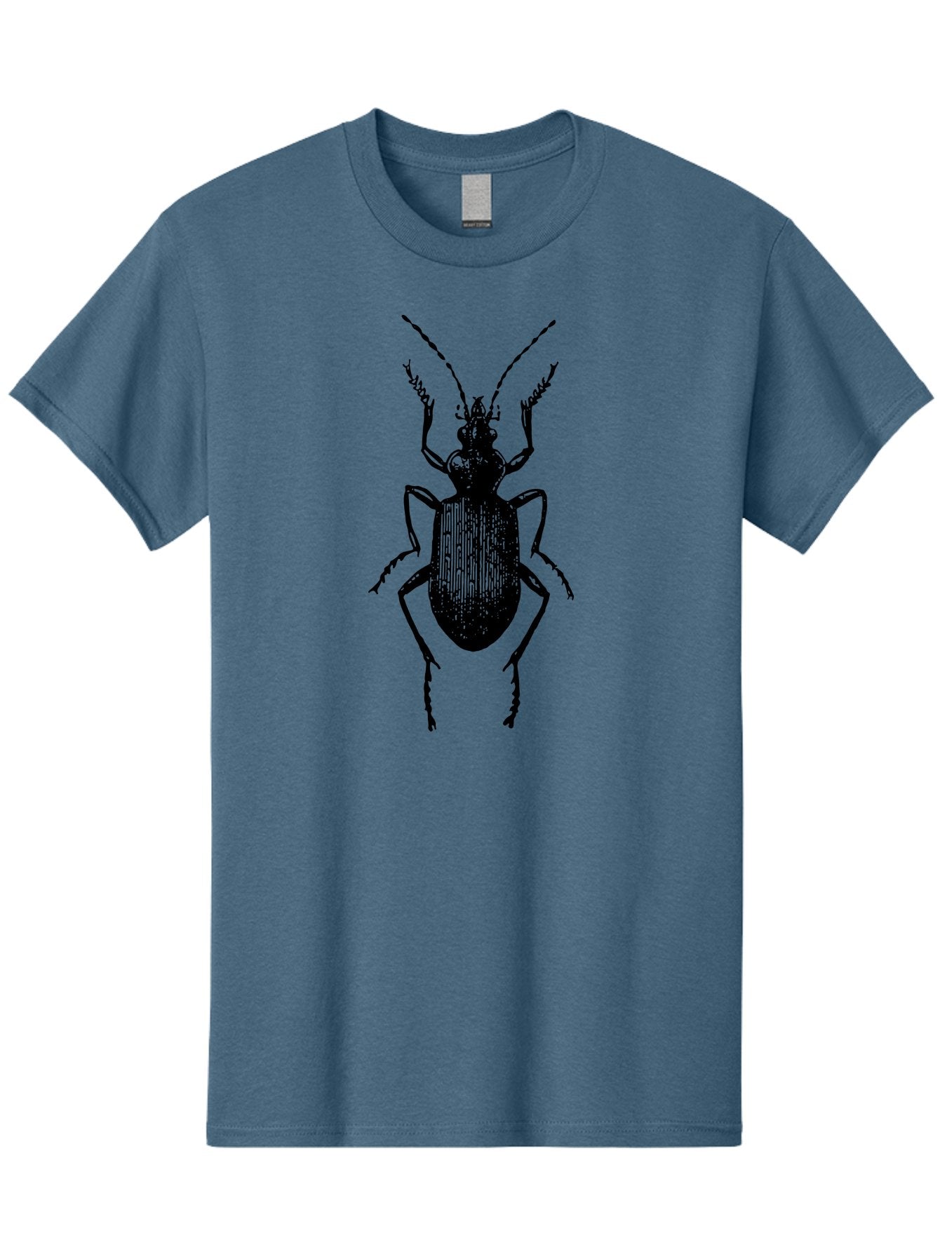 Ground-Beetle Men'S Graphic Tee, 100% Cotton, Comfortable Casual Summer Wear, Machine Washable, Black Beetle, Insect Silhouette, Detailed Illustration, Entomology Art, Bug Graphics, Six Legs, Antennae, Vector Design Aab538 11