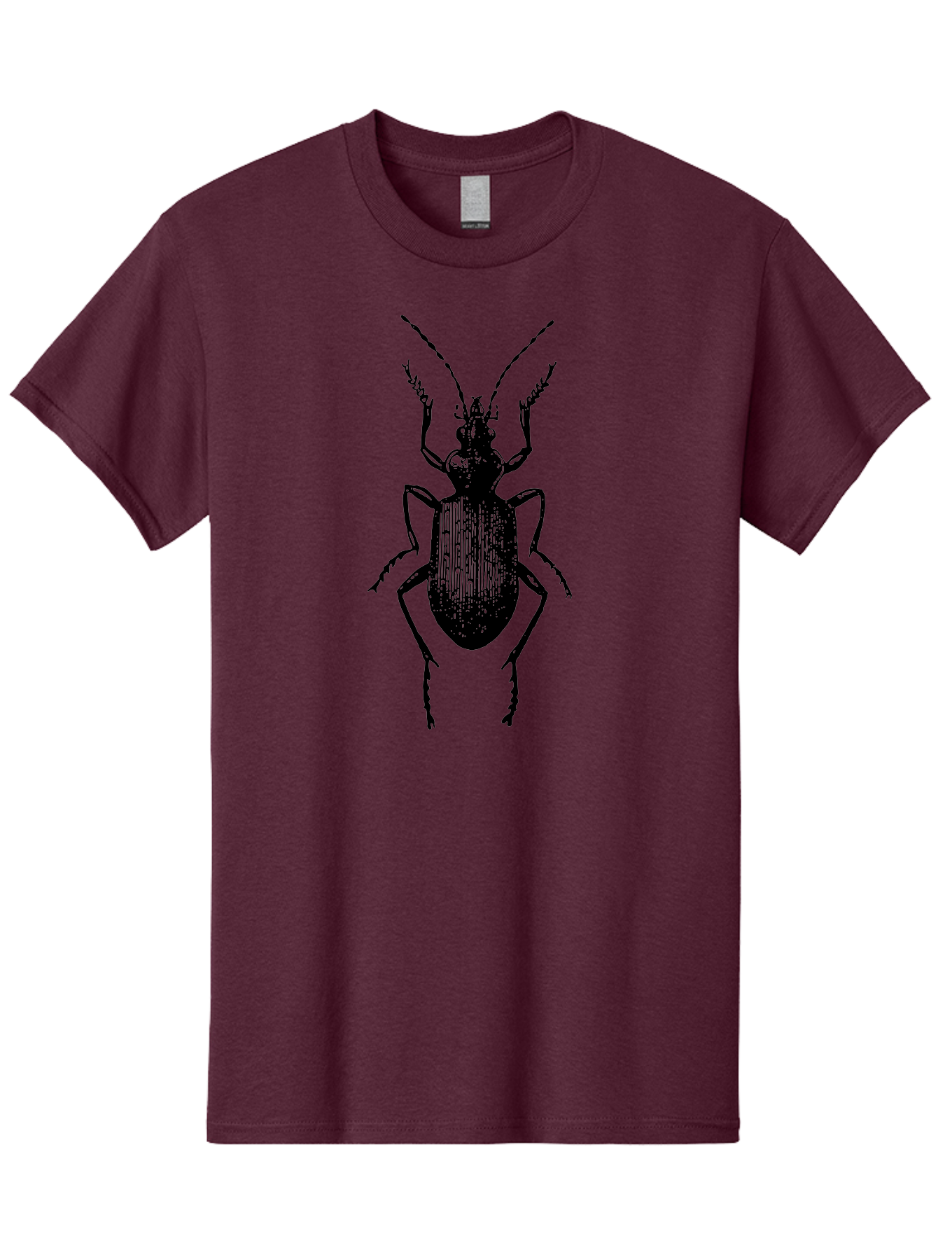 Ground-Beetle Men'S Graphic Tee, 100% Cotton, Comfortable Casual Summer Wear, Machine Washable, Black Beetle, Insect Silhouette, Detailed Illustration, Entomology Art, Bug Graphics, Six Legs, Antennae, Vector Design Aab538 13