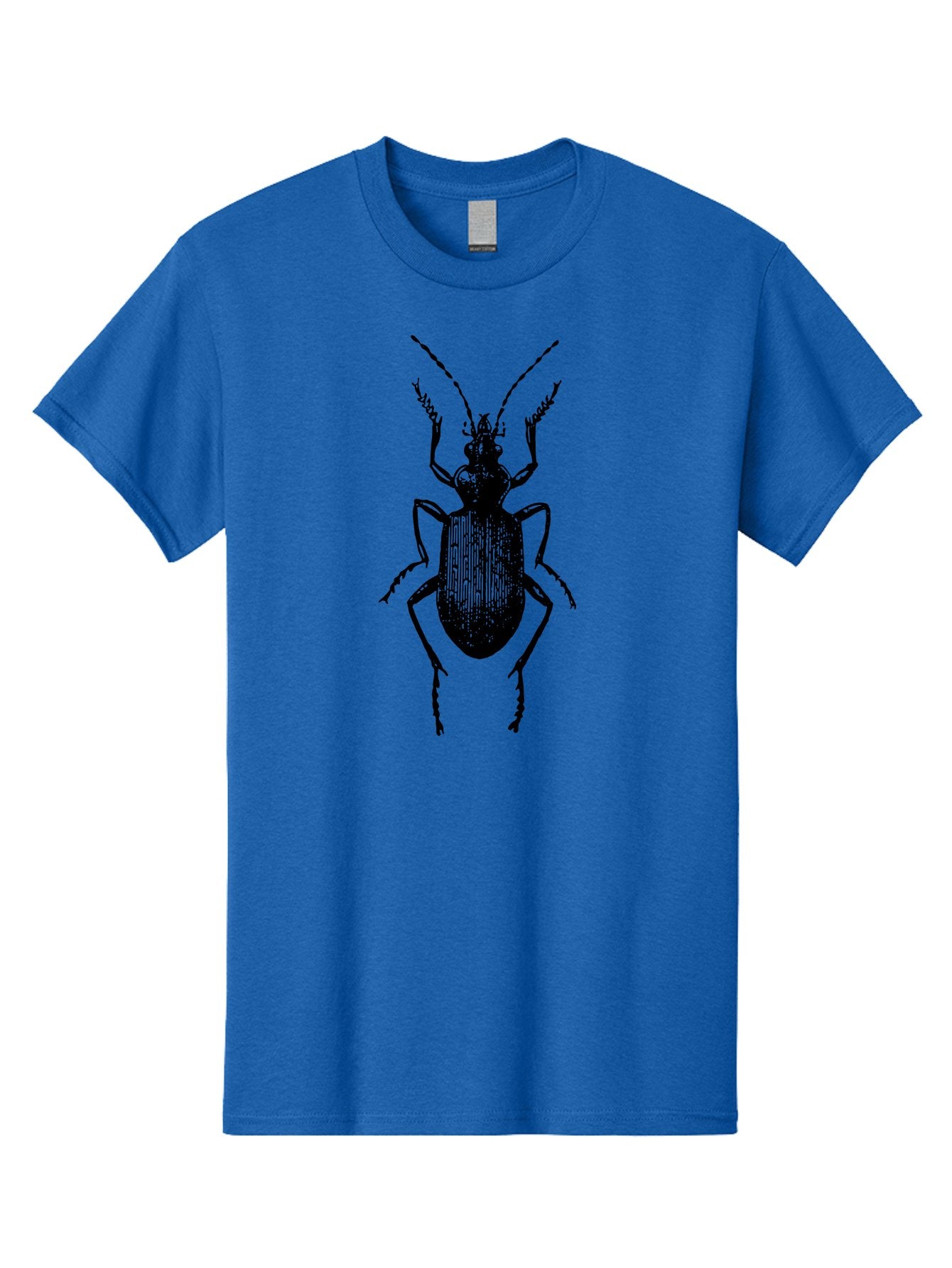 Ground-Beetle Men'S Graphic Tee, 100% Cotton, Comfortable Casual Summer Wear, Machine Washable, Black Beetle, Insect Silhouette, Detailed Illustration, Entomology Art, Bug Graphics, Six Legs, Antennae, Vector Design Aab538 7