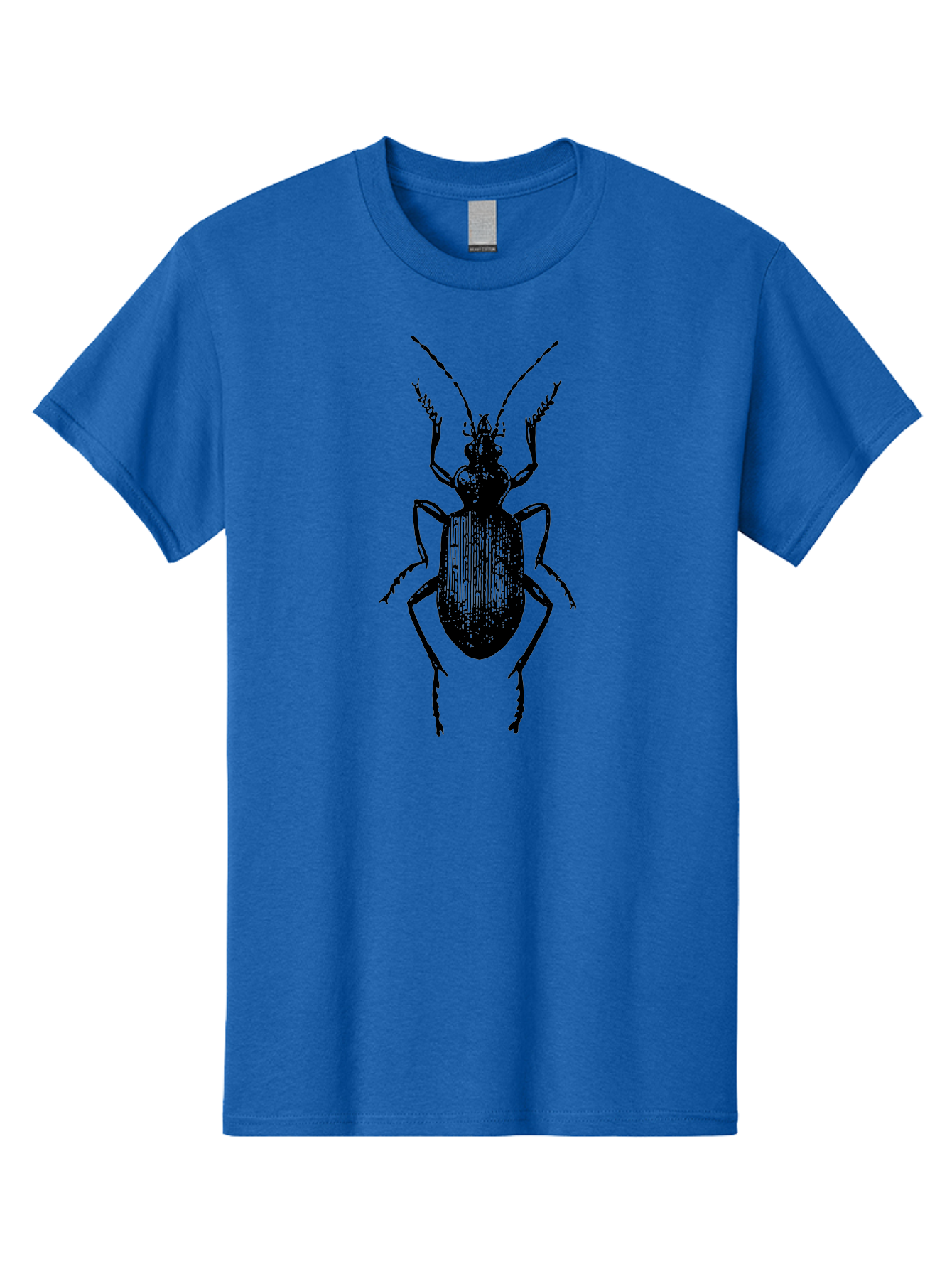 Ground-Beetle Men'S Graphic Tee, 100% Cotton, Comfortable Casual Summer Wear, Machine Washable, Black Beetle, Insect Silhouette, Detailed Illustration, Entomology Art, Bug Graphics, Six Legs, Antennae, Vector Design Aab538 25