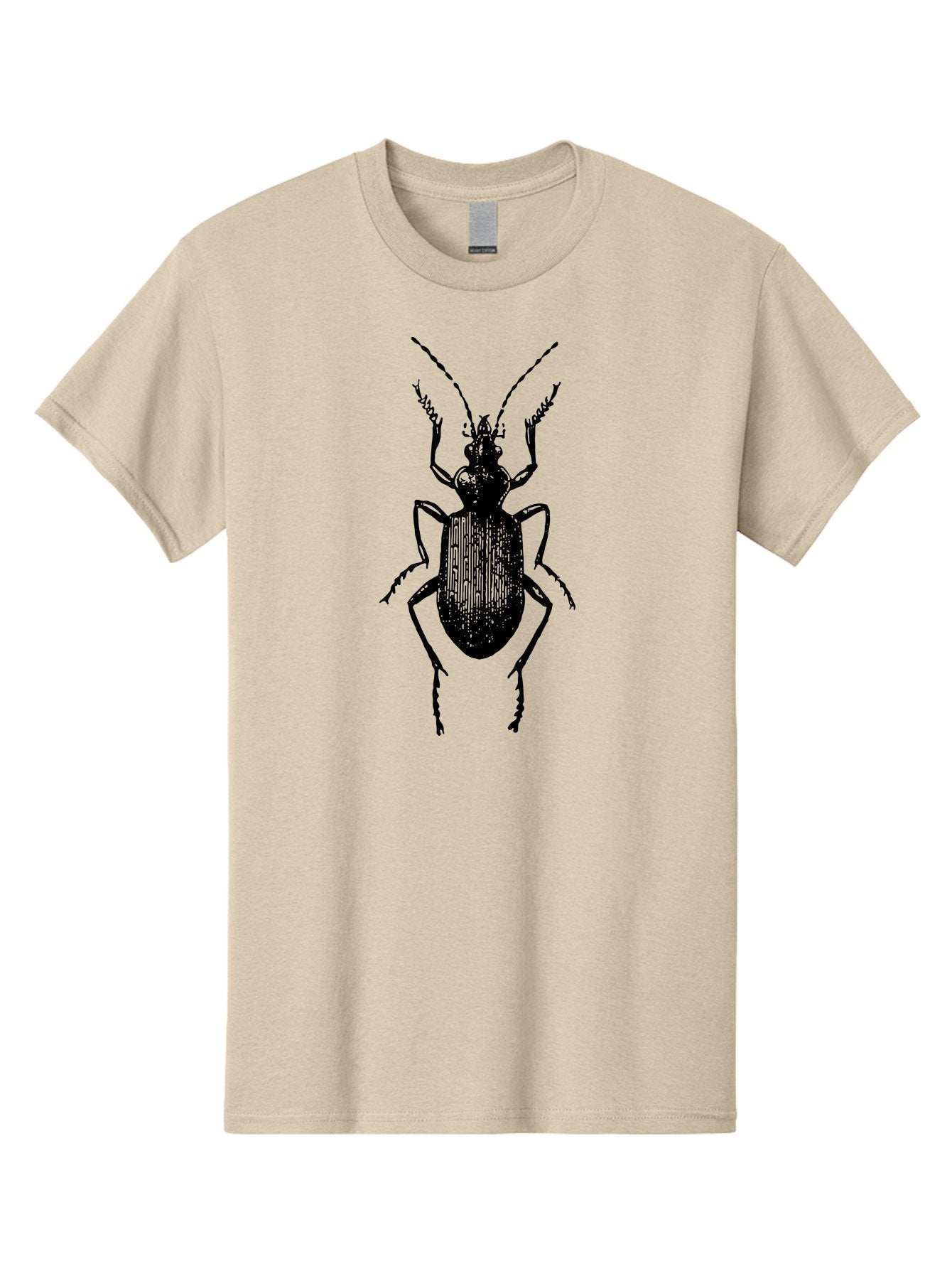 Ground-Beetle Men'S Graphic Tee, 100% Cotton, Comfortable Casual Summer Wear, Machine Washable, Black Beetle, Insect Silhouette, Detailed Illustration, Entomology Art, Bug Graphics, Six Legs, Antennae, Vector Design Aab538 6