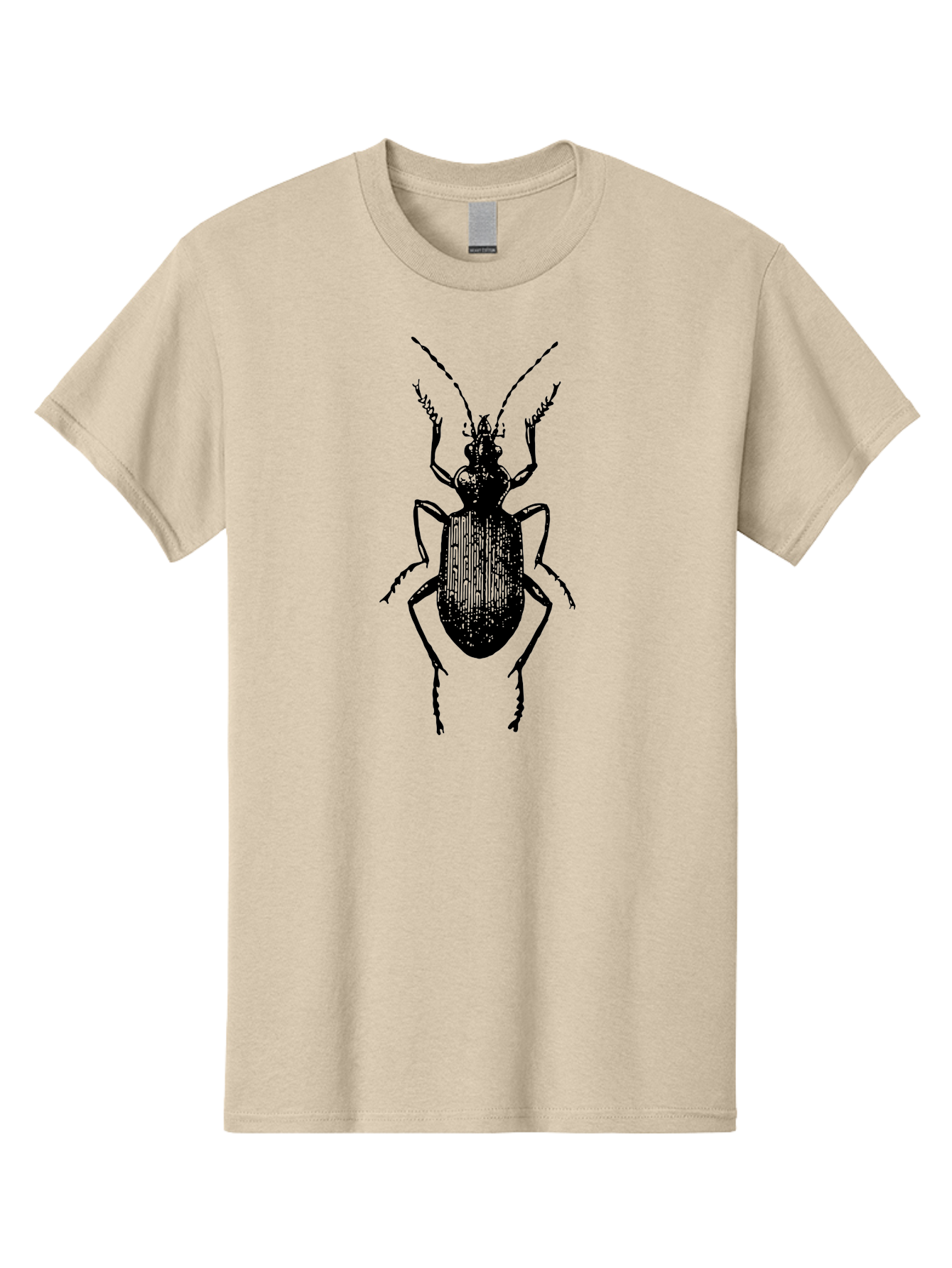 Ground-Beetle Men'S Graphic Tee, 100% Cotton, Comfortable Casual Summer Wear, Machine Washable, Black Beetle, Insect Silhouette, Detailed Illustration, Entomology Art, Bug Graphics, Six Legs, Antennae, Vector Design Aab538 27
