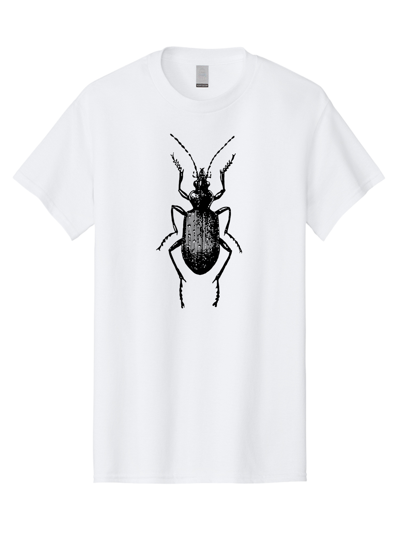 Ground-Beetle Men'S Graphic Tee, 100% Cotton, Comfortable Casual Summer Wear, Machine Washable, Black Beetle, Insect Silhouette, Detailed Illustration, Entomology Art, Bug Graphics, Six Legs, Antennae, Vector Design Aab538 29