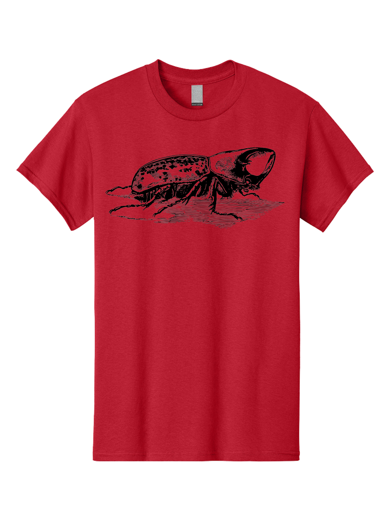 Hercules-Beetle Men'S Graphic Tee, 100% Cotton, Comfortable Casual Summer Wear, Machine Washable, Black Beetle, Insect Illustration, Detailed Drawing, Scientific Art, Entomology, Bug, Insect, Wildlife Art, Natural History Aab539 23