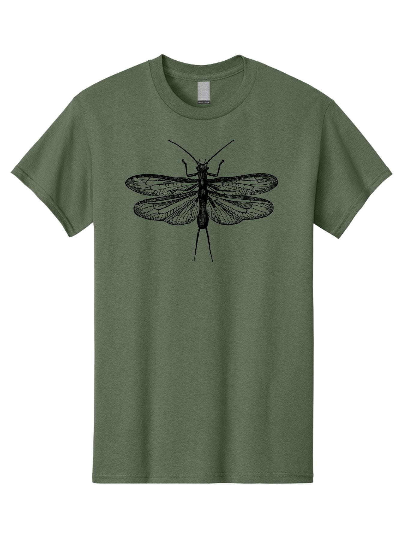 Katydid Men'S Graphic Tee, 100% Cotton, Comfortable Casual Summer Wear, Machine Washable, Black Cricket Illustration, Insect Art, Detailed Drawing, Winged Creature, Entomology, Insect Wings, Detailed Lines, Graphic Design Aab540 6