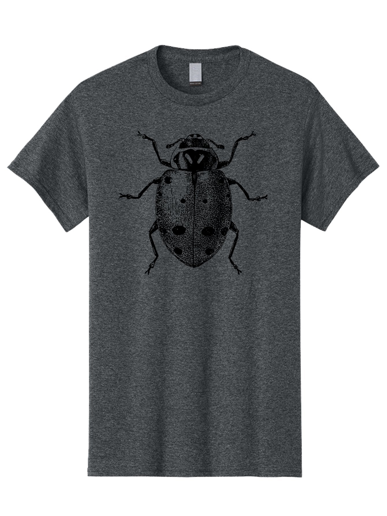 Ladybug Men'S Graphic Tee, 100% Cotton, Comfortable Casual Summer Wear, Machine Washable, Ladybug Illustration, Black Spots, Insect Drawing, Detailed Artwork, Entomology Art, Beetle Graphics, Natural History Illustration, Bug Design Aab542 7