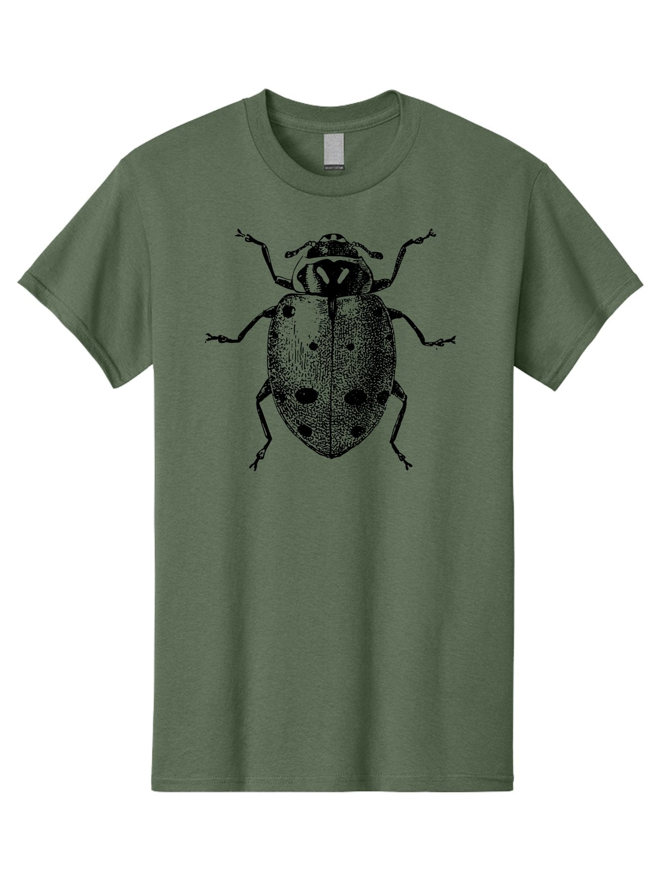 Ladybug Men'S Graphic Tee, 100% Cotton, Comfortable Casual Summer Wear, Machine Washable, Ladybug Illustration, Black Spots, Insect Drawing, Detailed Artwork, Entomology Art, Beetle Graphics, Natural History Illustration, Bug Design Aab542 15