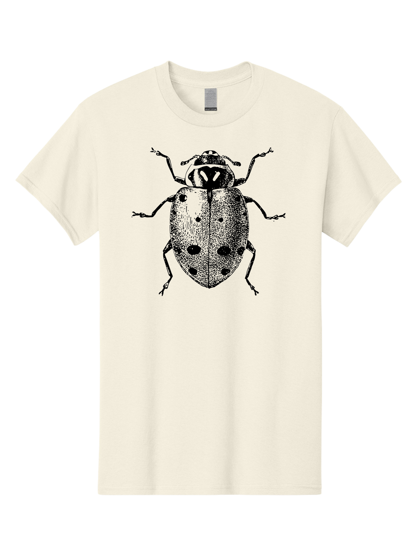Ladybug Men'S Graphic Tee, 100% Cotton, Comfortable Casual Summer Wear, Machine Washable, Ladybug Illustration, Black Spots, Insect Drawing, Detailed Artwork, Entomology Art, Beetle Graphics, Natural History Illustration, Bug Design Aab542 17