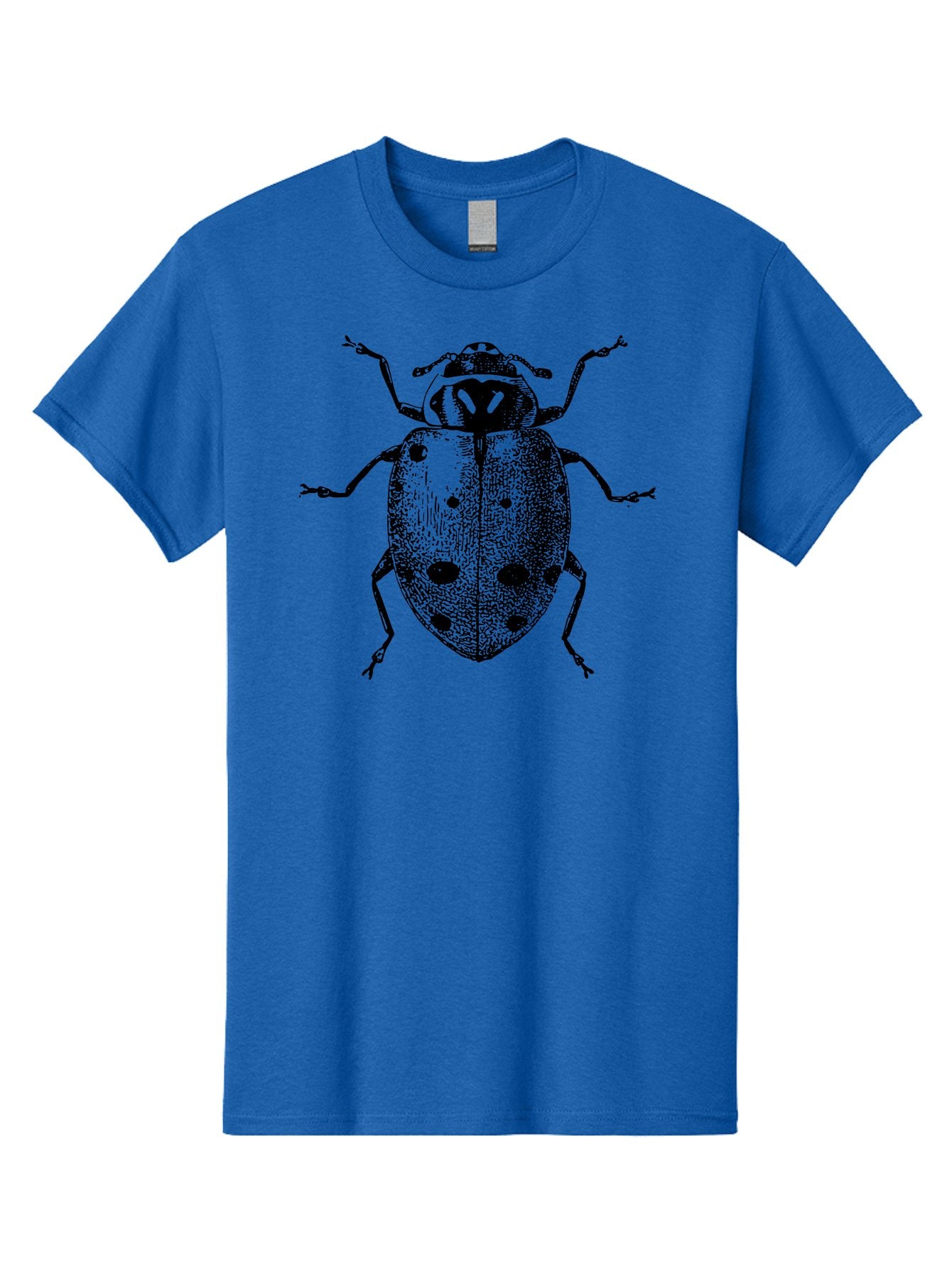 Ladybug Men'S Graphic Tee, 100% Cotton, Comfortable Casual Summer Wear, Machine Washable, Ladybug Illustration, Black Spots, Insect Drawing, Detailed Artwork, Entomology Art, Beetle Graphics, Natural History Illustration, Bug Design Aab542 14