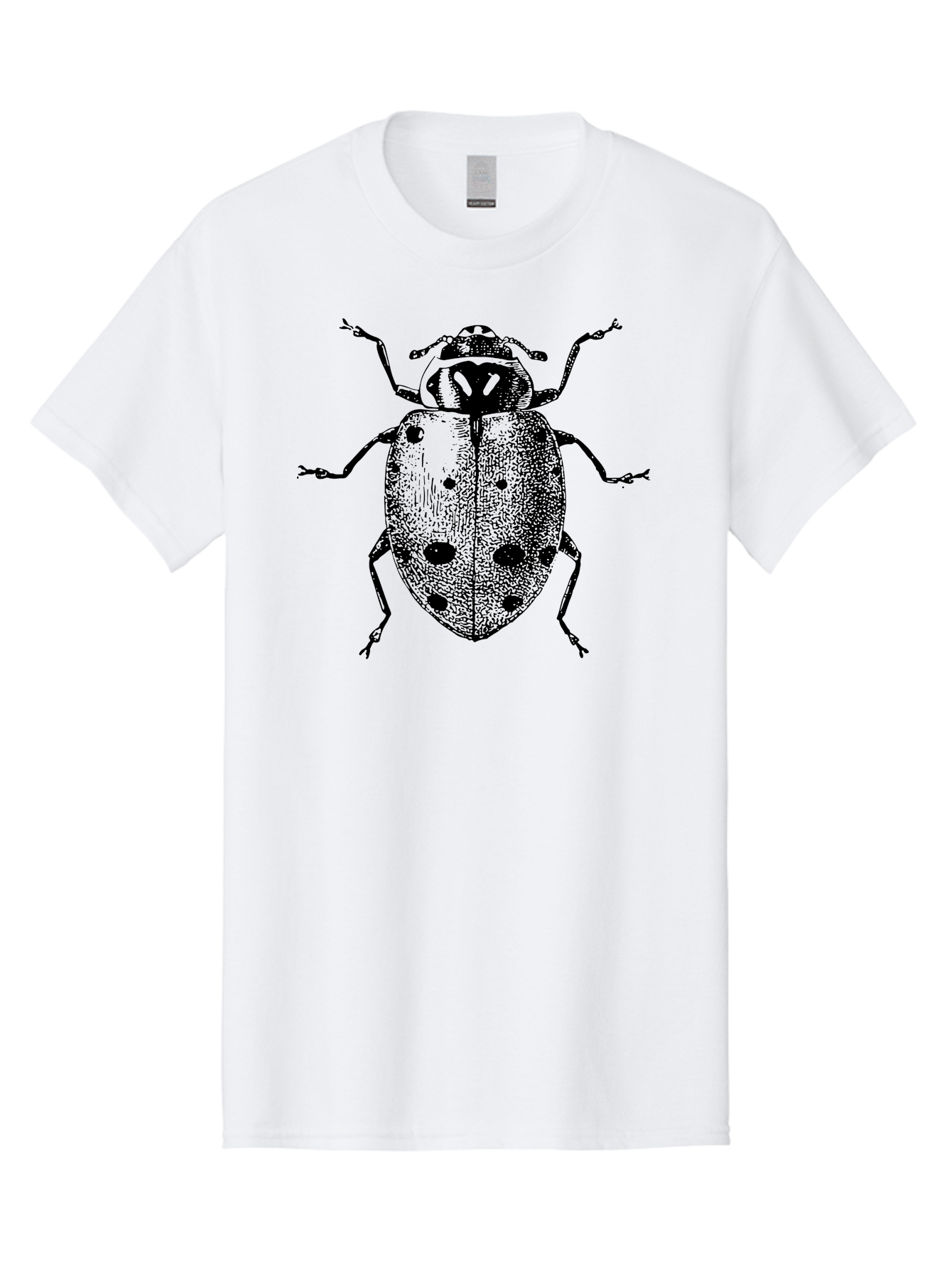 Ladybug Men'S Graphic Tee, 100% Cotton, Comfortable Casual Summer Wear, Machine Washable, Ladybug Illustration, Black Spots, Insect Drawing, Detailed Artwork, Entomology Art, Beetle Graphics, Natural History Illustration, Bug Design Aab542 29