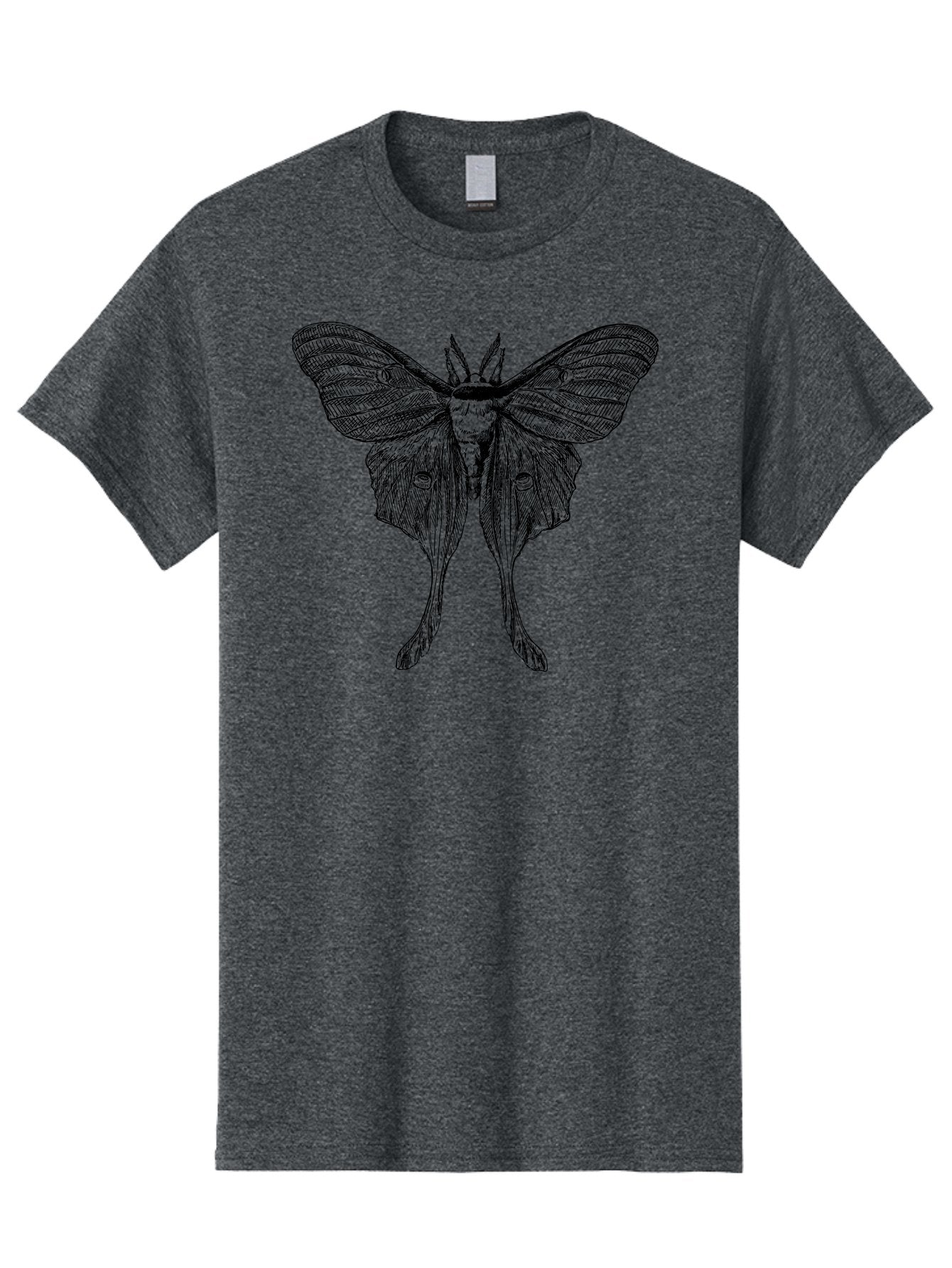 Luna-Moth Men'S Graphic Tee, 100% Cotton, Comfortable Casual Summer Wear, Machine Washable, Luna Moth, Insect Art, Entomology Illustration, Detailed Drawing, Natural History Art, Wingspan, Nocturnal Creature, Gothic Aesthetic, Aab543 14