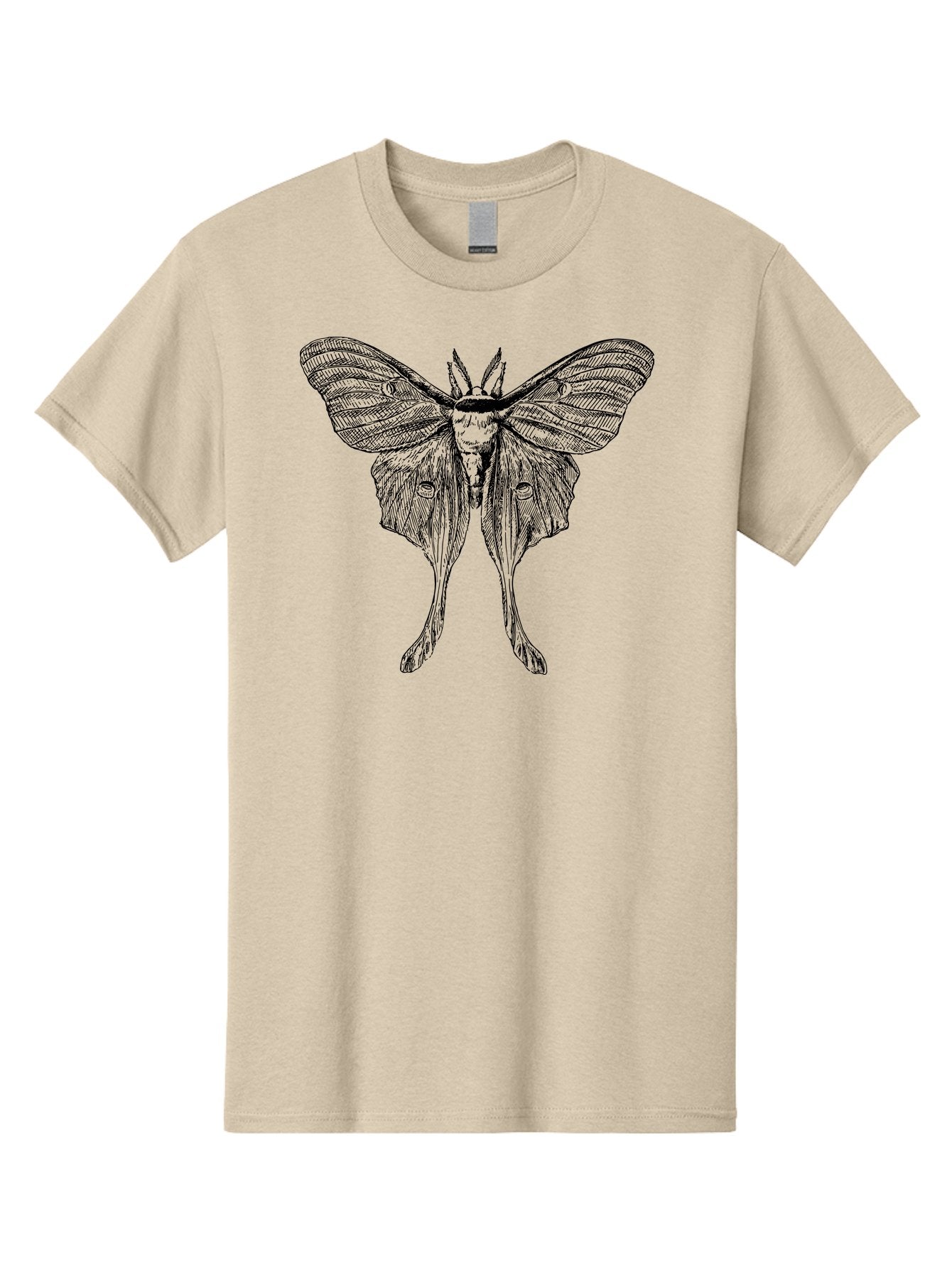 Luna-Moth Men'S Graphic Tee, 100% Cotton, Comfortable Casual Summer Wear, Machine Washable, Luna Moth, Insect Art, Entomology Illustration, Detailed Drawing, Natural History Art, Wingspan, Nocturnal Creature, Gothic Aesthetic, Aab543 9