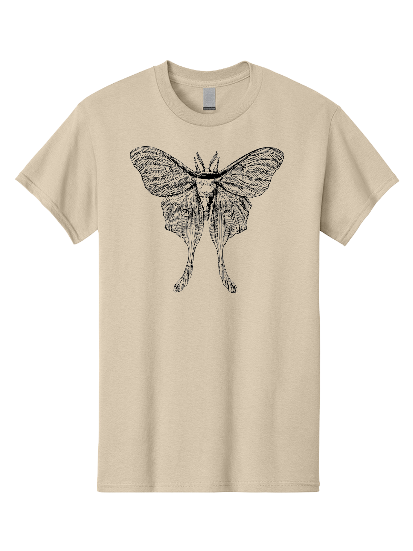 Luna-Moth Men'S Graphic Tee, 100% Cotton, Comfortable Casual Summer Wear, Machine Washable, Luna Moth, Insect Art, Entomology Illustration, Detailed Drawing, Natural History Art, Wingspan, Nocturnal Creature, Gothic Aesthetic, Aab543 27