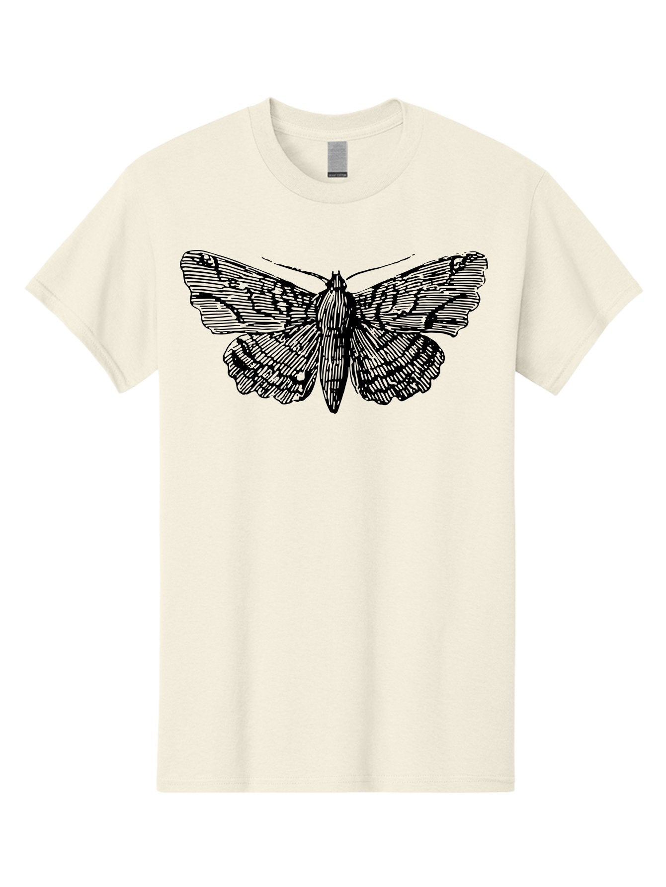 Moth-1 Men'S Graphic Tee, 100% Cotton, Comfortable Casual Summer Wear, Machine Washable, Moth Illustration, Insect Art, Black And Green, Detailed Drawing, Line Art, Entomology, Wing Patterns, Nocturnal Creature, Delicate Features Aab546 12