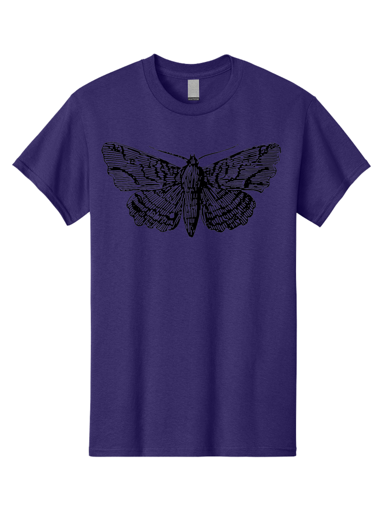Moth-1 Men'S Graphic Tee, 100% Cotton, Comfortable Casual Summer Wear, Machine Washable, Moth Illustration, Insect Art, Black And Green, Detailed Drawing, Line Art, Entomology, Wing Patterns, Nocturnal Creature, Delicate Features Aab546 19