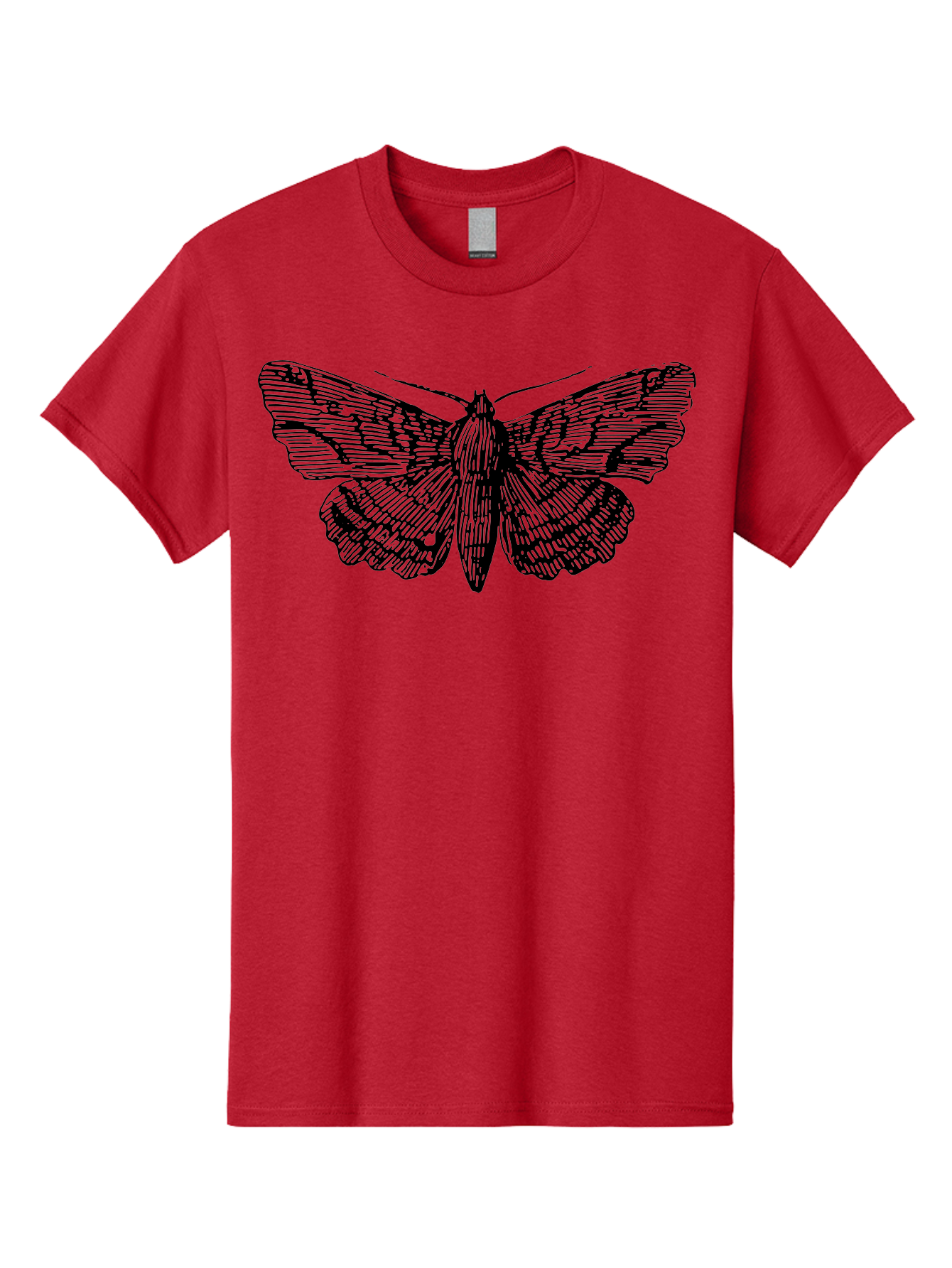 Moth-1 Men'S Graphic Tee, 100% Cotton, Comfortable Casual Summer Wear, Machine Washable, Moth Illustration, Insect Art, Black And Green, Detailed Drawing, Line Art, Entomology, Wing Patterns, Nocturnal Creature, Delicate Features Aab546 27