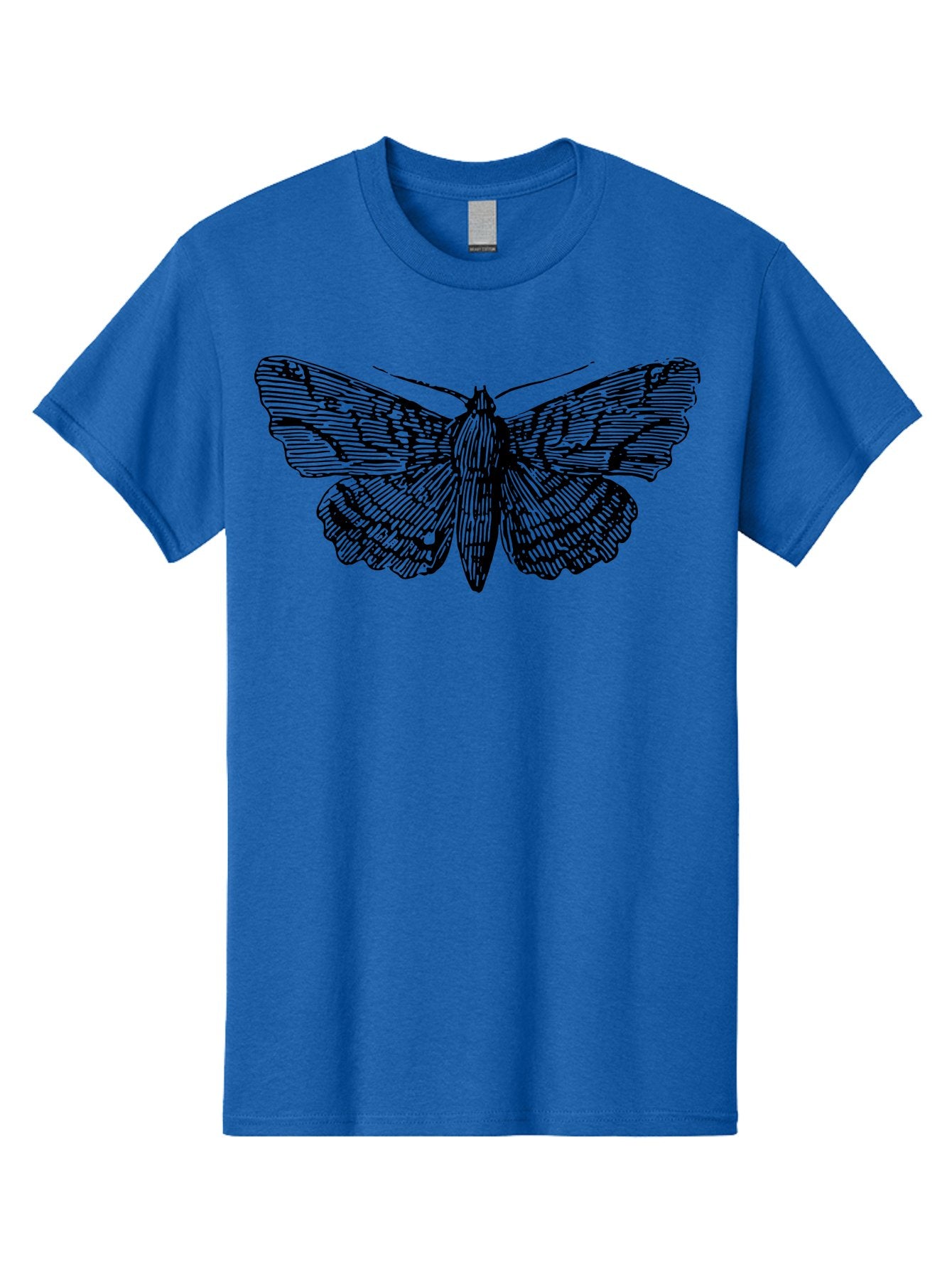 Moth-1 Men'S Graphic Tee, 100% Cotton, Comfortable Casual Summer Wear, Machine Washable, Moth Illustration, Insect Art, Black And Green, Detailed Drawing, Line Art, Entomology, Wing Patterns, Nocturnal Creature, Delicate Features Aab546 7