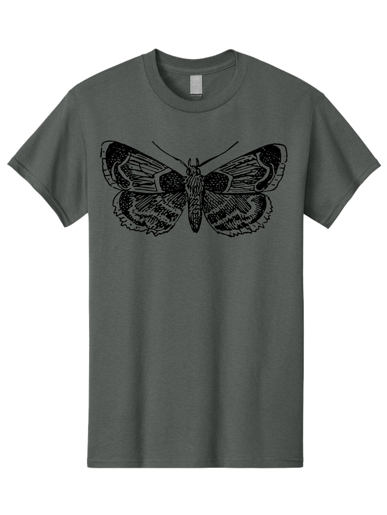 Moth-2 Men'S Graphic Tee, 100% Cotton, Comfortable Casual Summer Wear, Machine Washable, Moth Illustration, Insect Art, Detailed Silhouette, Nocturnal Creature, Wing Pattern, Ornate Design, Detailed Texture, Entomology, Butterfly Relative Aab547 5