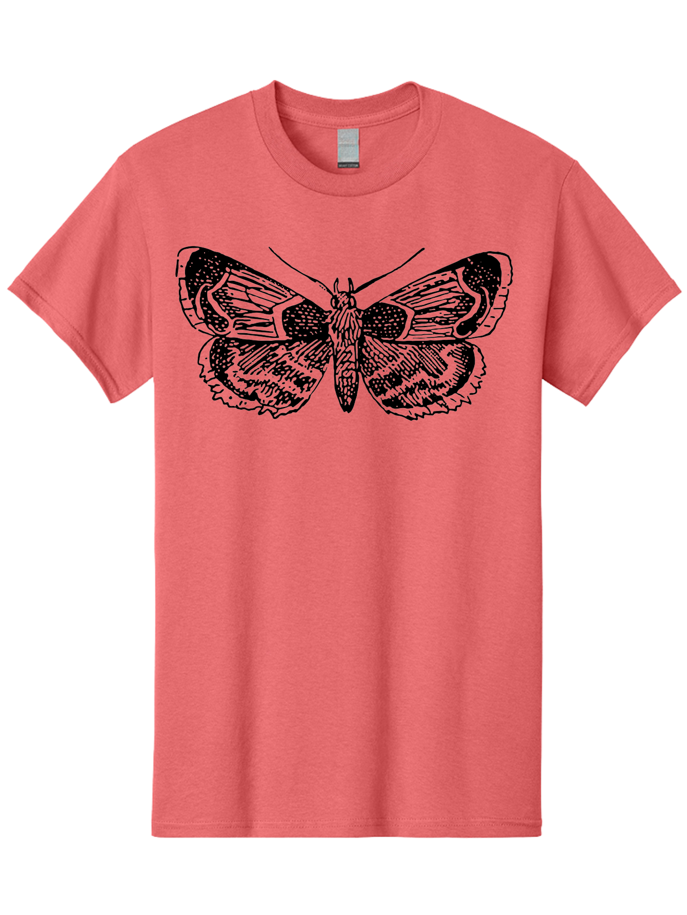 Moth-2 Men'S Graphic Tee, 100% Cotton, Comfortable Casual Summer Wear, Machine Washable, Moth Illustration, Insect Art, Detailed Silhouette, Nocturnal Creature, Wing Pattern, Ornate Design, Detailed Texture, Entomology, Butterfly Relative Aab547 5