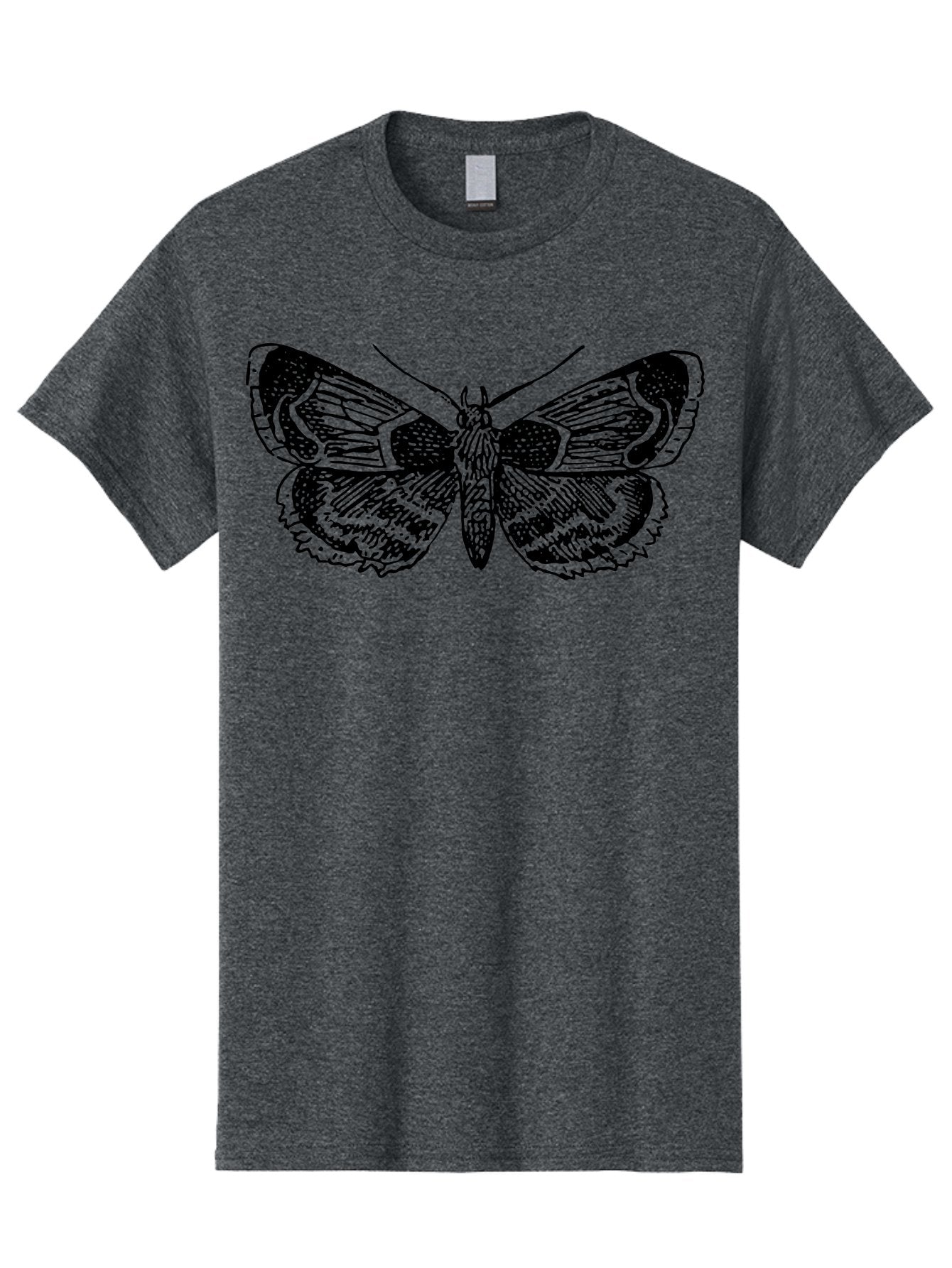 Moth-2 Men'S Graphic Tee, 100% Cotton, Comfortable Casual Summer Wear, Machine Washable, Moth Illustration, Insect Art, Detailed Silhouette, Nocturnal Creature, Wing Pattern, Ornate Design, Detailed Texture, Entomology, Butterfly Relative Aab547 8