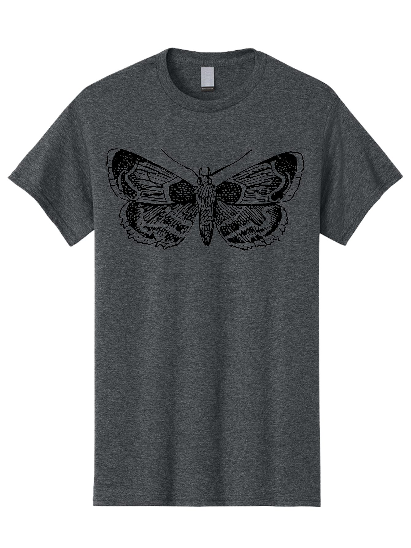 Moth-2 Men'S Graphic Tee, 100% Cotton, Comfortable Casual Summer Wear, Machine Washable, Moth Illustration, Insect Art, Detailed Silhouette, Nocturnal Creature, Wing Pattern, Ornate Design, Detailed Texture, Entomology, Butterfly Relative Aab547 7