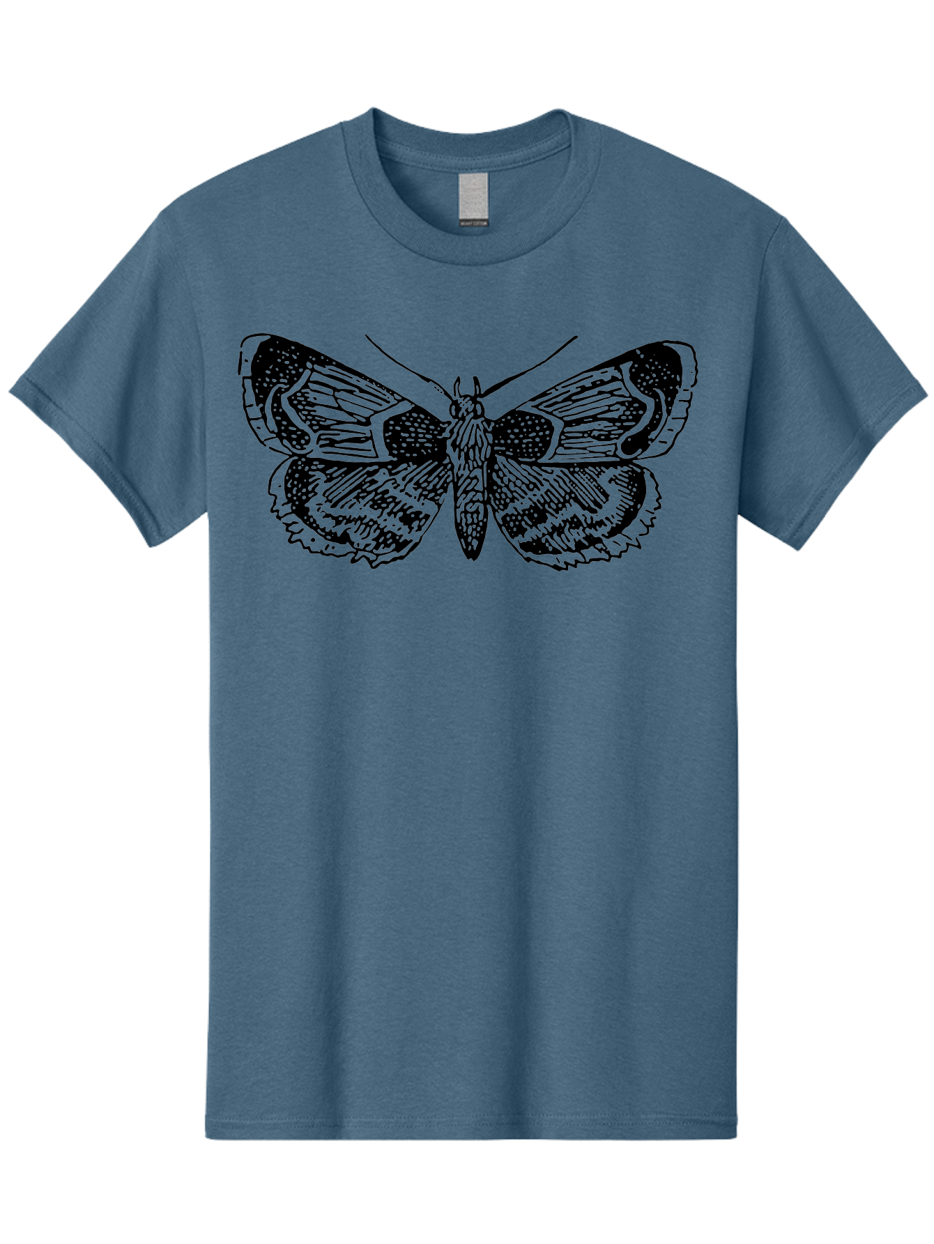 Moth-2 Men'S Graphic Tee, 100% Cotton, Comfortable Casual Summer Wear, Machine Washable, Moth Illustration, Insect Art, Detailed Silhouette, Nocturnal Creature, Wing Pattern, Ornate Design, Detailed Texture, Entomology, Butterfly Relative Aab547 11