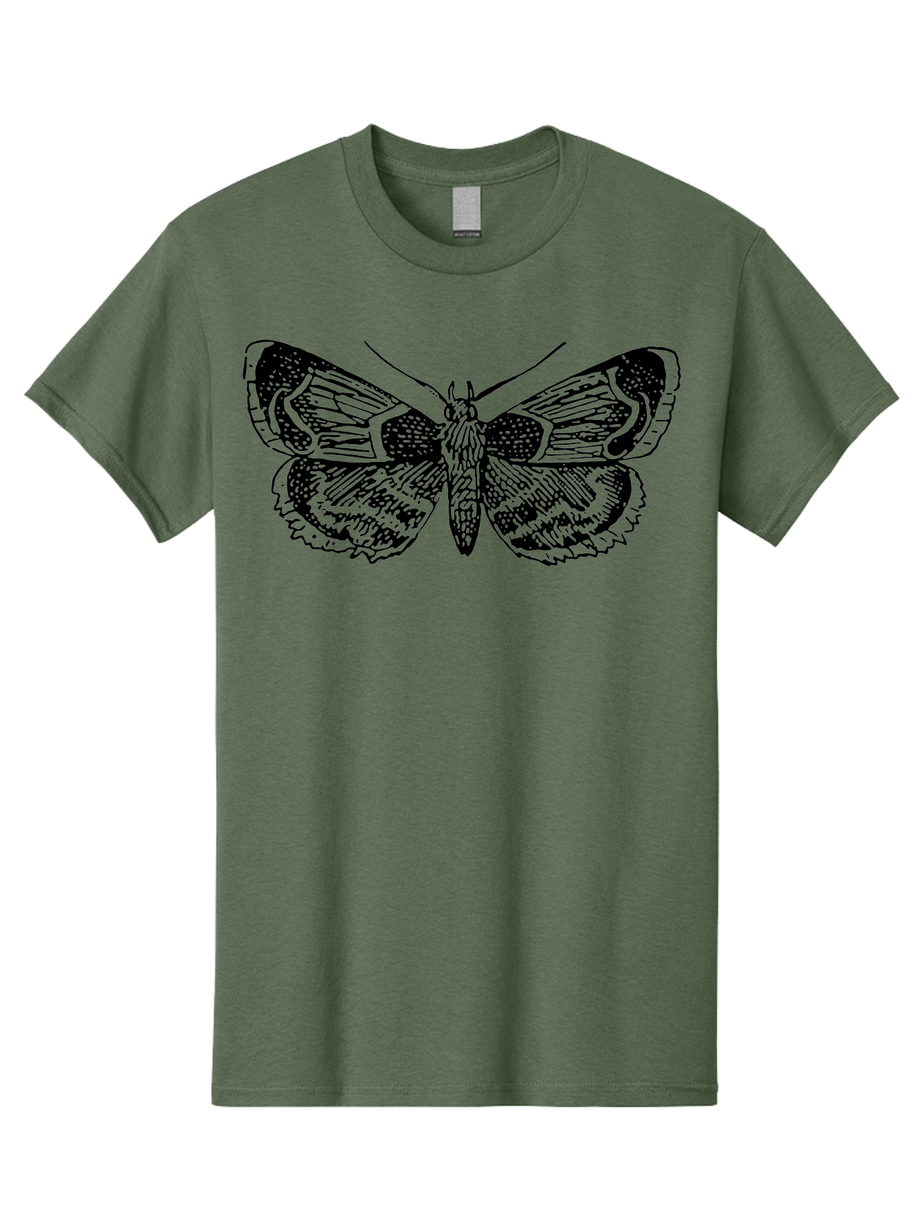 Moth-2 Men'S Graphic Tee, 100% Cotton, Comfortable Casual Summer Wear, Machine Washable, Moth Illustration, Insect Art, Detailed Silhouette, Nocturnal Creature, Wing Pattern, Ornate Design, Detailed Texture, Entomology, Butterfly Relative Aab547 15