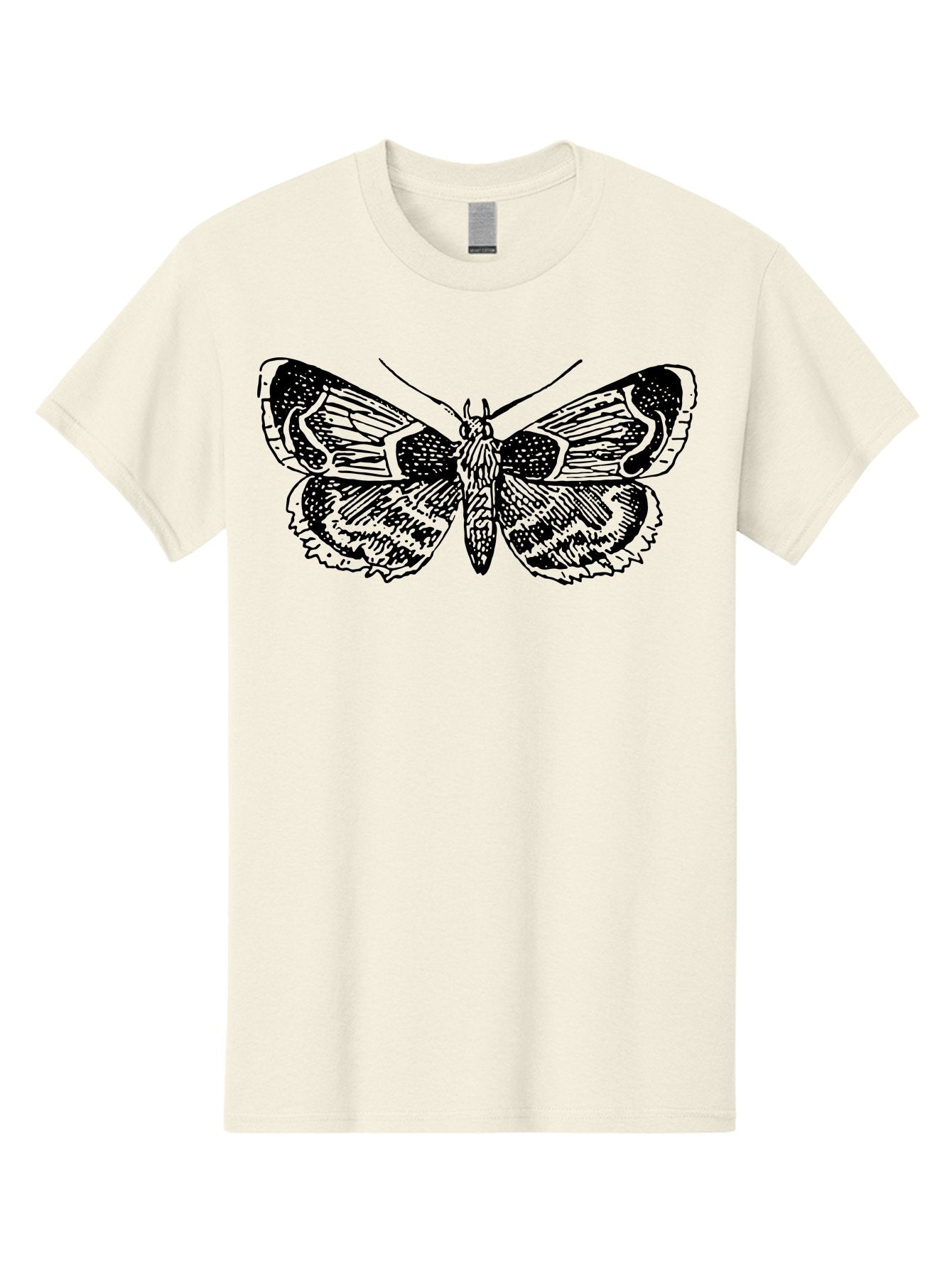 Moth-2 Men'S Graphic Tee, 100% Cotton, Comfortable Casual Summer Wear, Machine Washable, Moth Illustration, Insect Art, Detailed Silhouette, Nocturnal Creature, Wing Pattern, Ornate Design, Detailed Texture, Entomology, Butterfly Relative Aab547 3