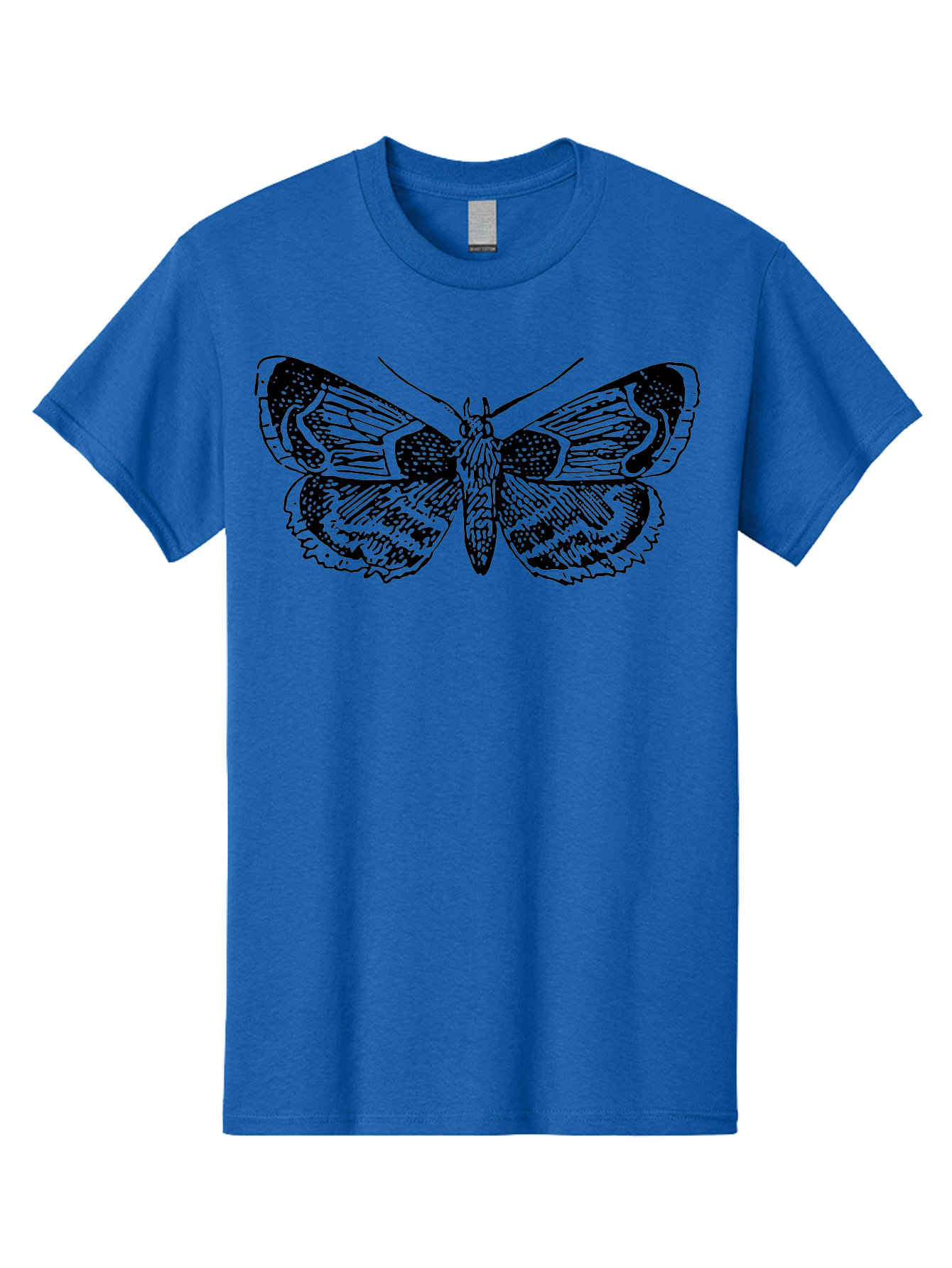 Moth-2 Men'S Graphic Tee, 100% Cotton, Comfortable Casual Summer Wear, Machine Washable, Moth Illustration, Insect Art, Detailed Silhouette, Nocturnal Creature, Wing Pattern, Ornate Design, Detailed Texture, Entomology, Butterfly Relative Aab547 25
