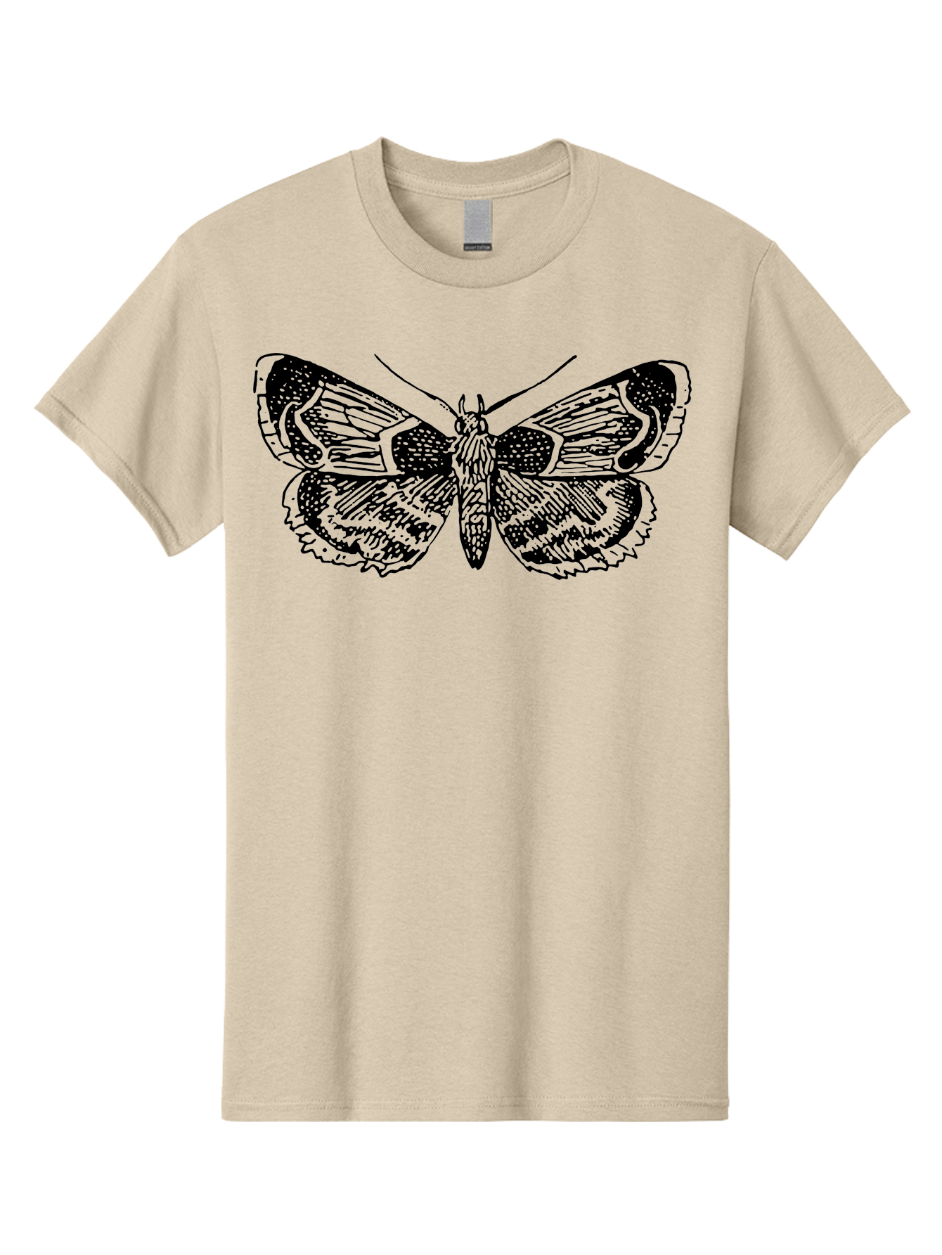 Moth-2 Men'S Graphic Tee, 100% Cotton, Comfortable Casual Summer Wear, Machine Washable, Moth Illustration, Insect Art, Detailed Silhouette, Nocturnal Creature, Wing Pattern, Ornate Design, Detailed Texture, Entomology, Butterfly Relative Aab547 27