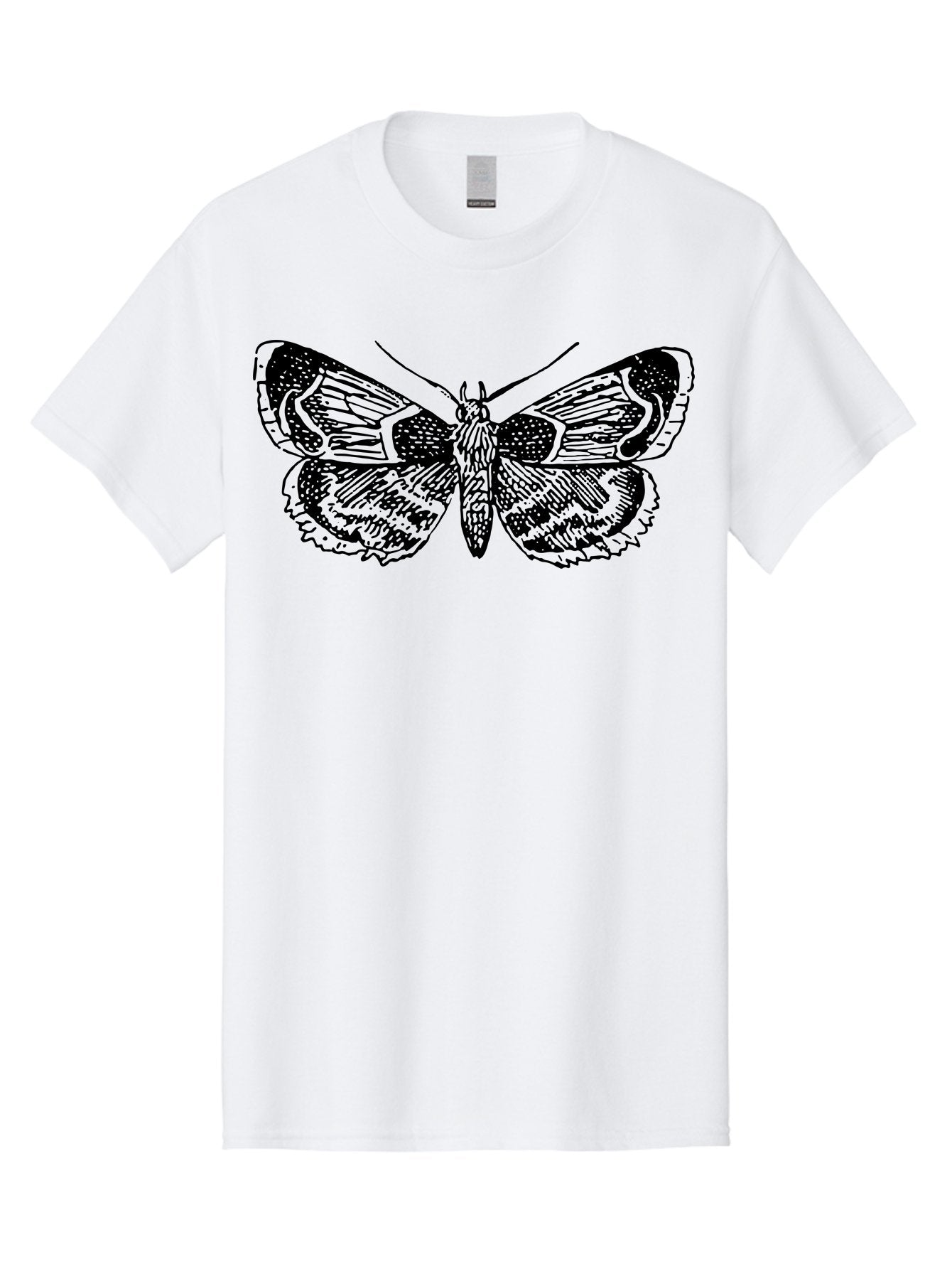 Moth-2 Men'S Graphic Tee, 100% Cotton, Comfortable Casual Summer Wear, Machine Washable, Moth Illustration, Insect Art, Detailed Silhouette, Nocturnal Creature, Wing Pattern, Ornate Design, Detailed Texture, Entomology, Butterfly Relative Aab547 13