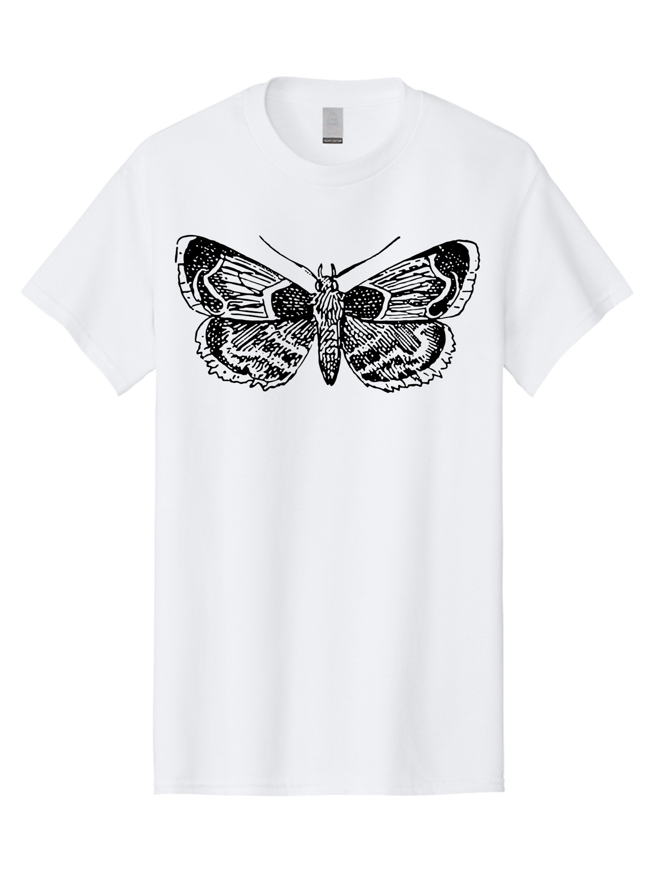 Moth-2 Men'S Graphic Tee, 100% Cotton, Comfortable Casual Summer Wear, Machine Washable, Moth Illustration, Insect Art, Detailed Silhouette, Nocturnal Creature, Wing Pattern, Ornate Design, Detailed Texture, Entomology, Butterfly Relative Aab547 29