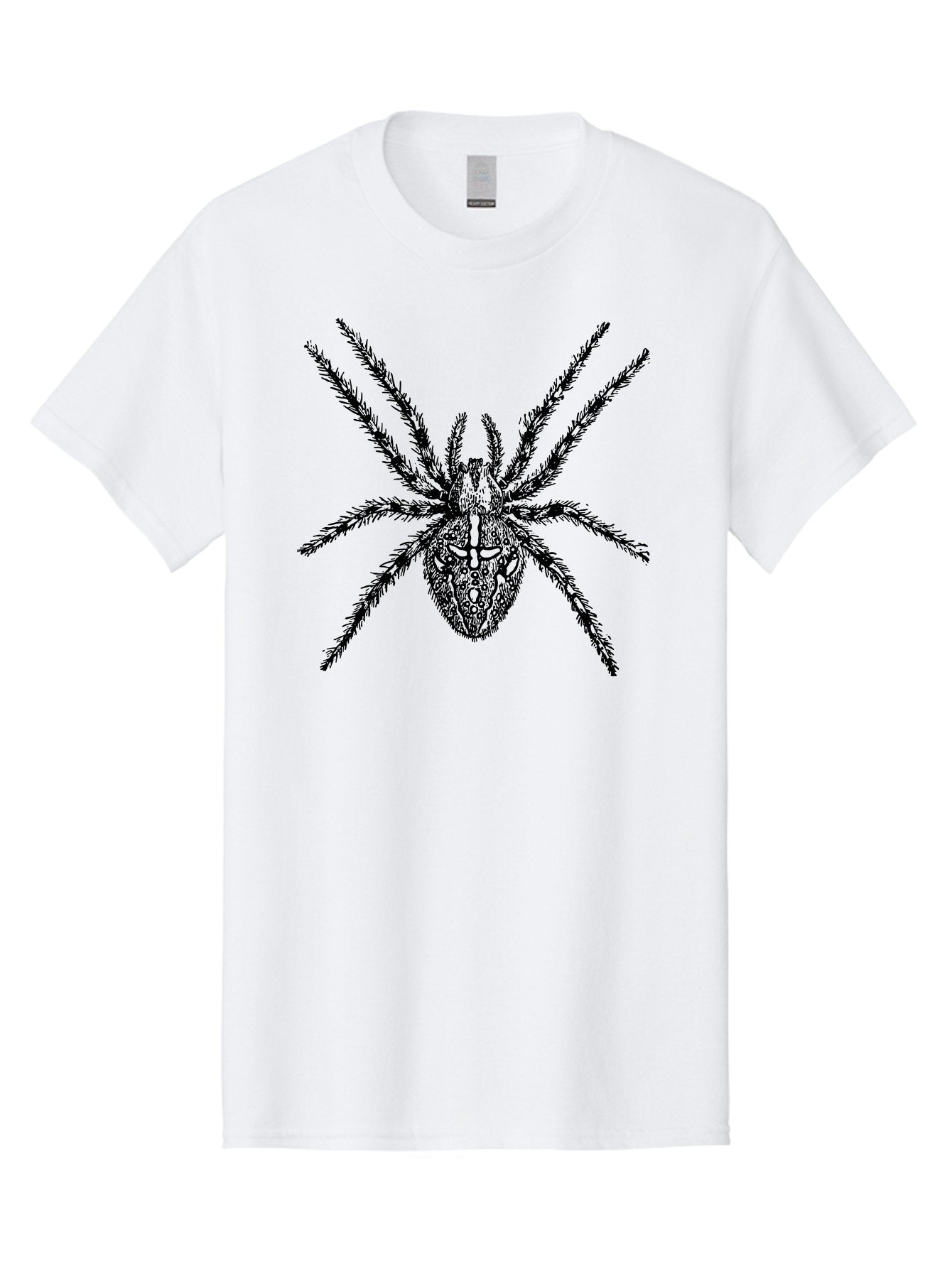 Spider-Tattoo Men'S Graphic Tee, 100% Cotton, Comfortable Casual Summer Wear, Machine Washable, Spider Art, Creepy Crawlies, Arachnid Illustration, Intricate Details, Spider Legs, Black And Green, Spider Design, Gothic Art Aab553 10