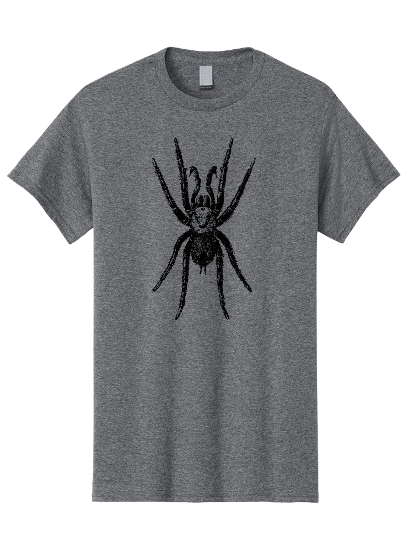 Spider Men'S Graphic Tee, 100% Cotton, Comfortable Casual Summer Wear, Machine Washable, Black Widow Spider, Arachnid, Eight Legs, Spider Silhouette, Arachnophobia, Black And Green, Creepy Crawlers, Spider Graphics, Dark Art Aab554