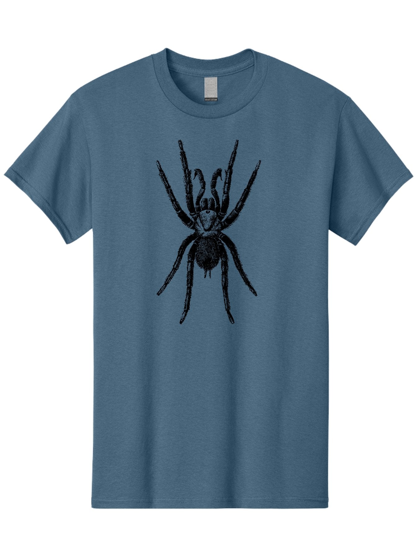 Spider Men'S Graphic Tee, 100% Cotton, Comfortable Casual Summer Wear, Machine Washable, Black Widow Spider, Arachnid, Eight Legs, Spider Silhouette, Arachnophobia, Black And Green, Creepy Crawlers, Spider Graphics, Dark Art Aab554 4