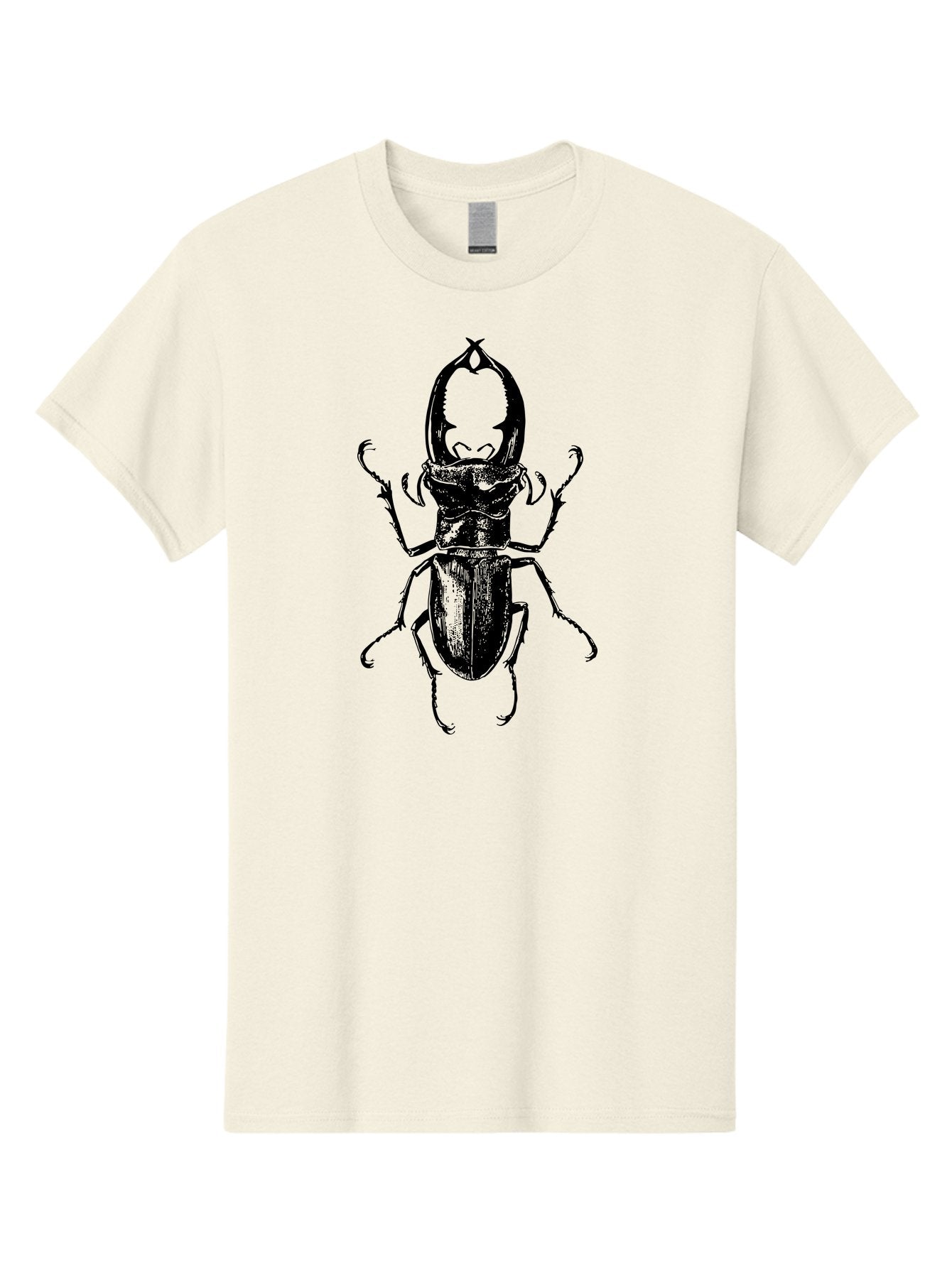 Stag-Beetle Men'S Graphic Tee, 100% Cotton, Comfortable Casual Summer Wear, Machine Washable, Stag Beetle, Insect Art, Entomology Illustration, Beetle Species, Wildlife Graphics, Detailed Drawing, Natural History, Insect Morphology Aab556